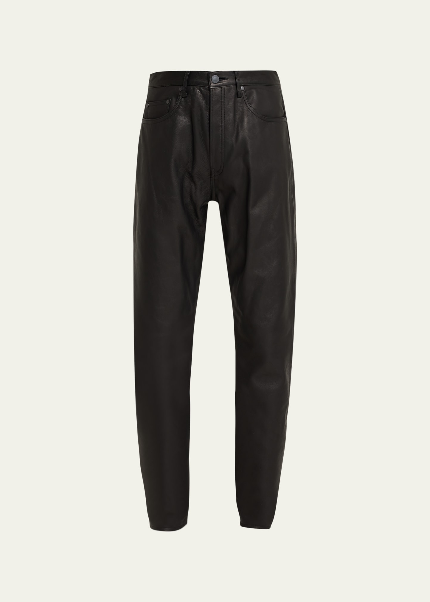 Shop John Elliott Men's The Daze Leather Pants In Black