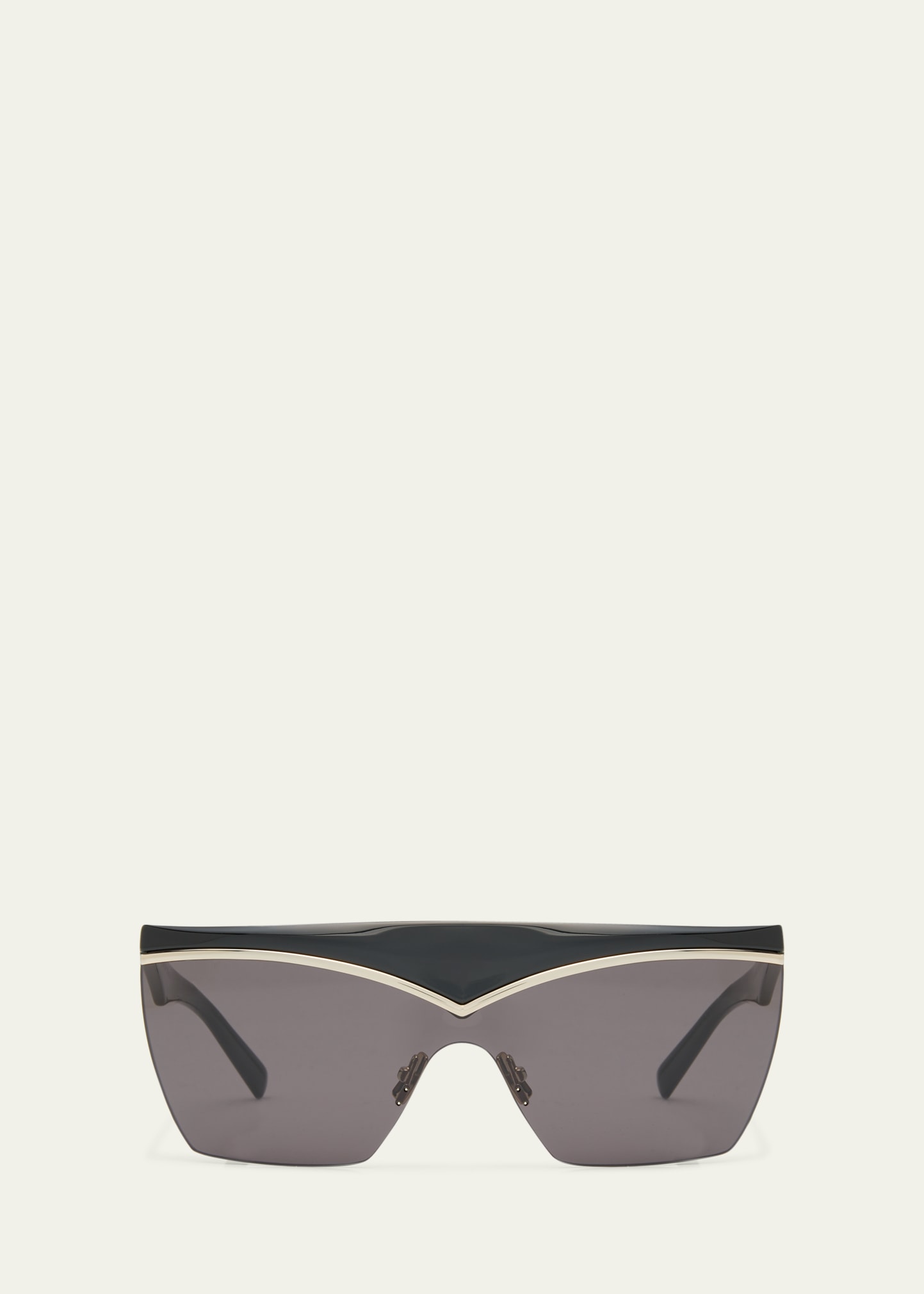 Logo Acetate Shield Sunglasses