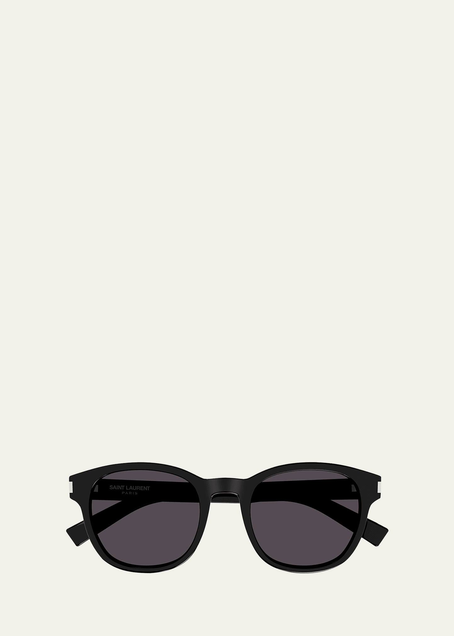 Saint Laurent Men's Sl 620 Acetate Round Sunglasses In 001 Black
