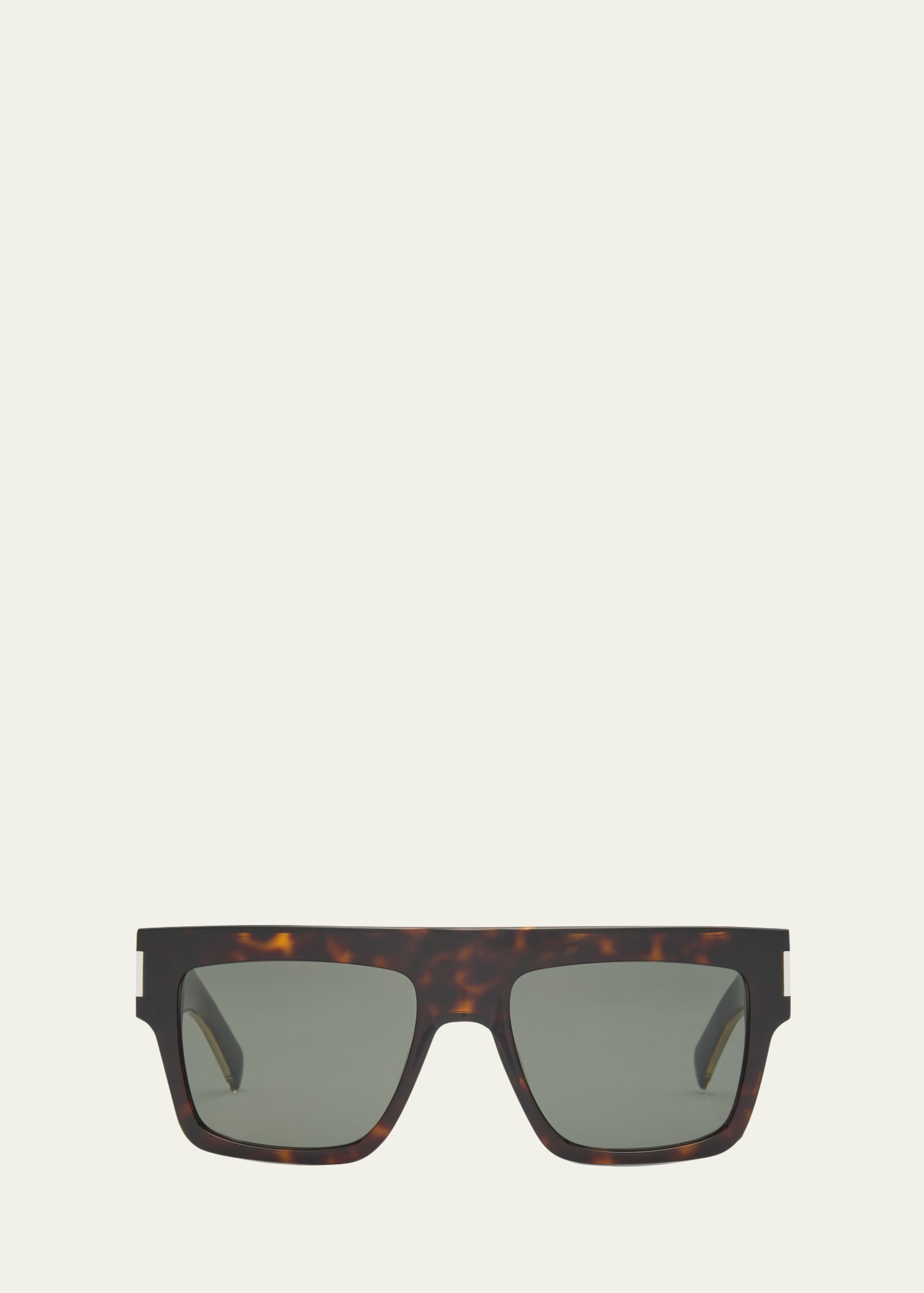Saint Laurent Men's Sl 628 Acetate Rectangle Sunglasses In Black