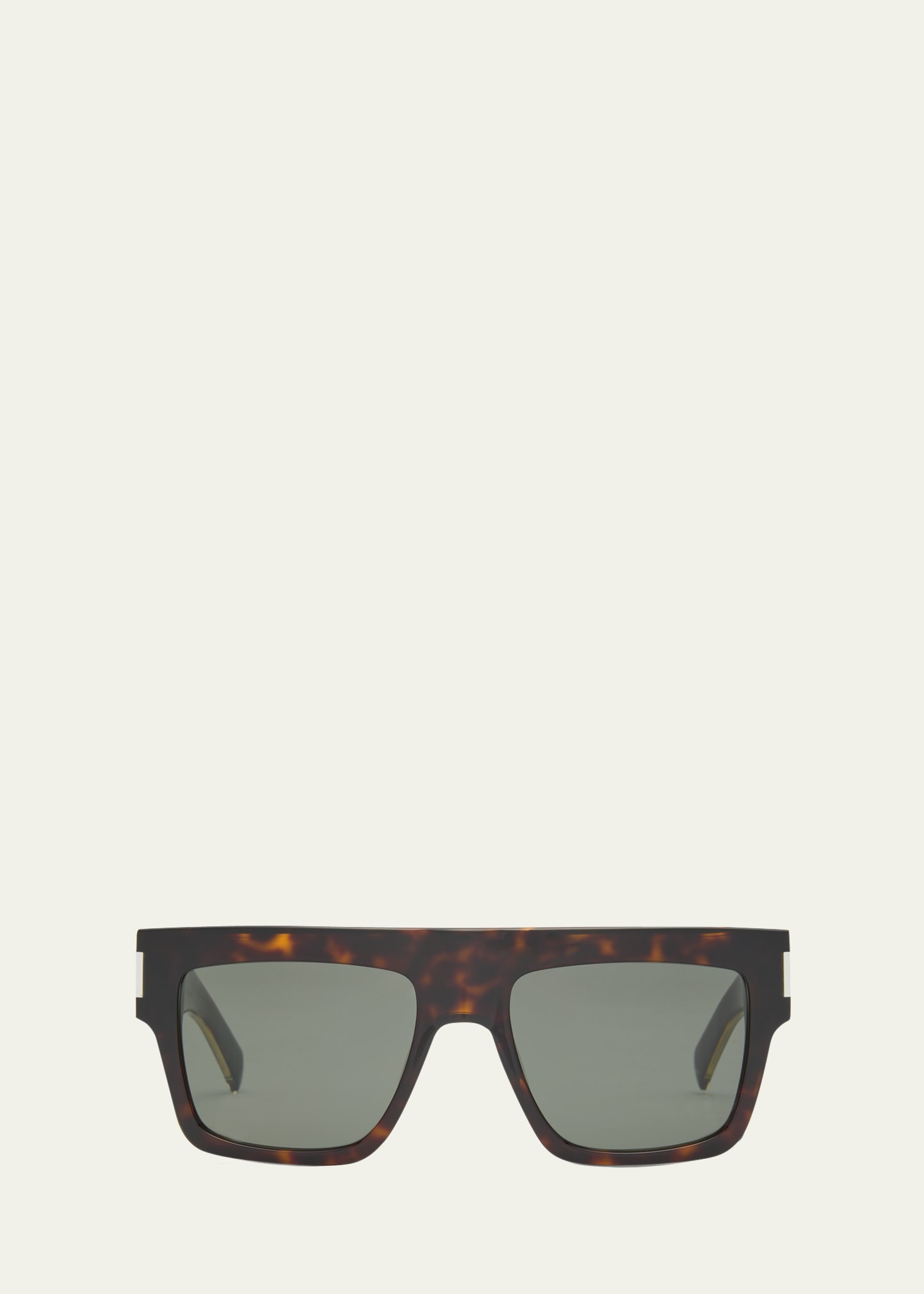 Saint Laurent Men's Sl 628 Acetate Rectangle Sunglasses In 003 Havana