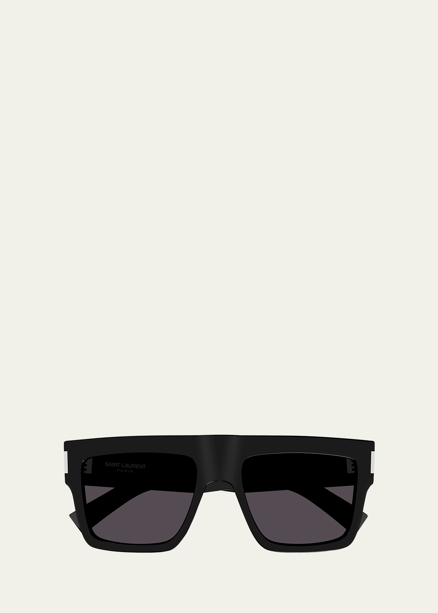 Shop Saint Laurent Men's Sl 628 Acetate Rectangle Sunglasses In 001 Black
