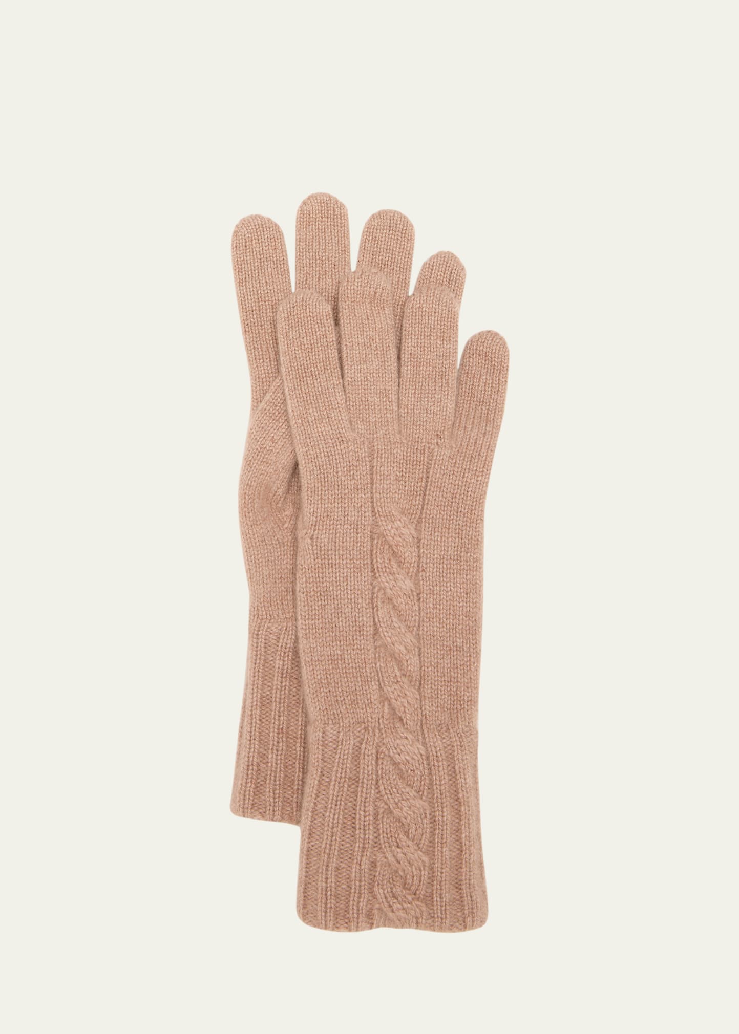 Short Knit Cashmere Gloves