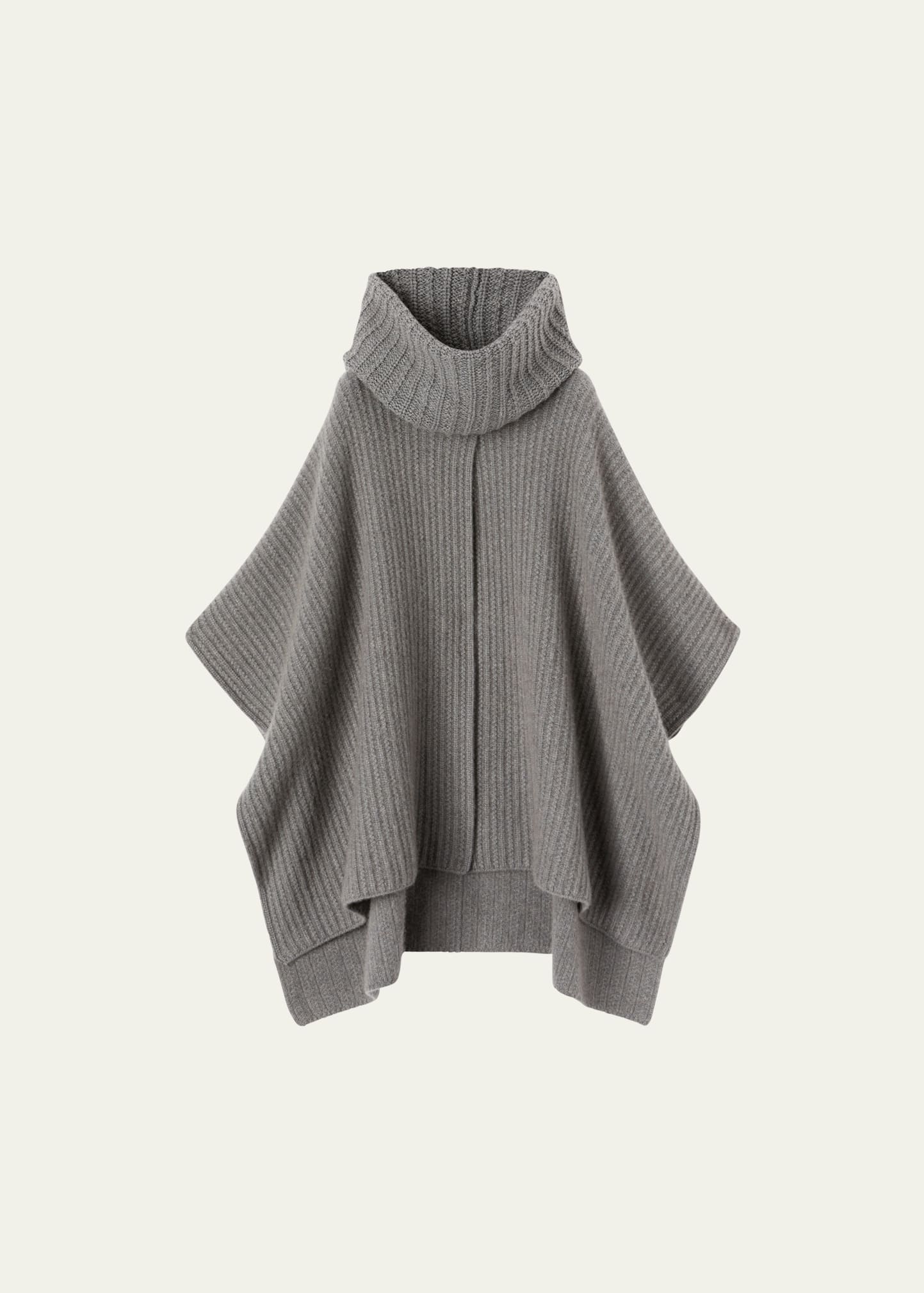 Shop Loro Piana Mant Waipara Turtleneck Cashmere Knit Poncho In M570 Cayenne Mela