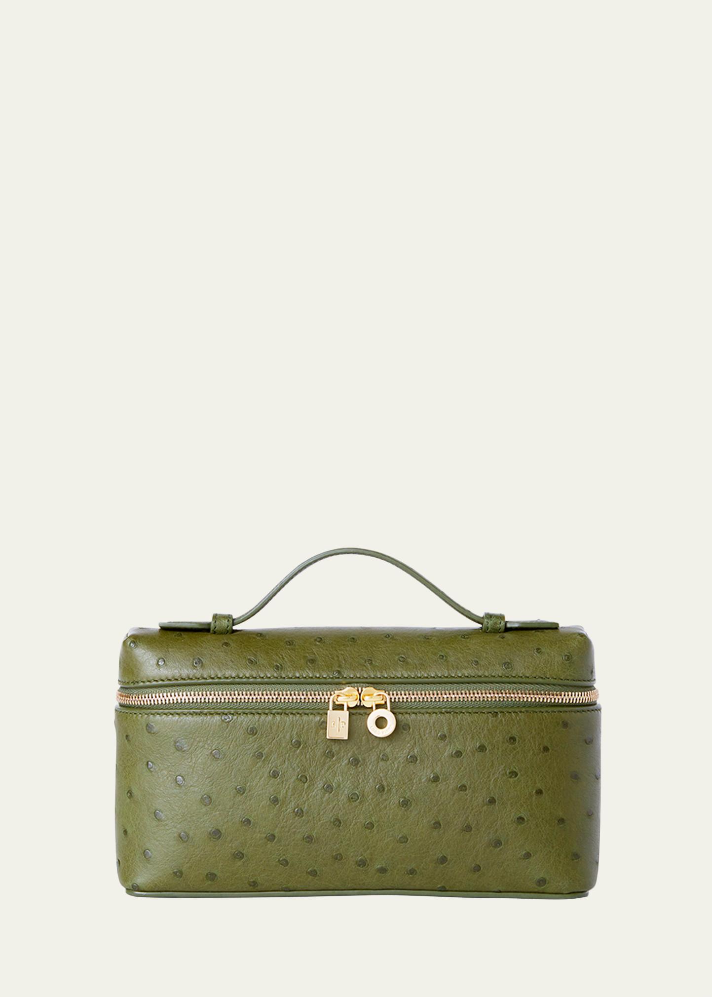 Loro Piana Extra Pocket L19 Ostrich Leather Pouch | Smart Closet