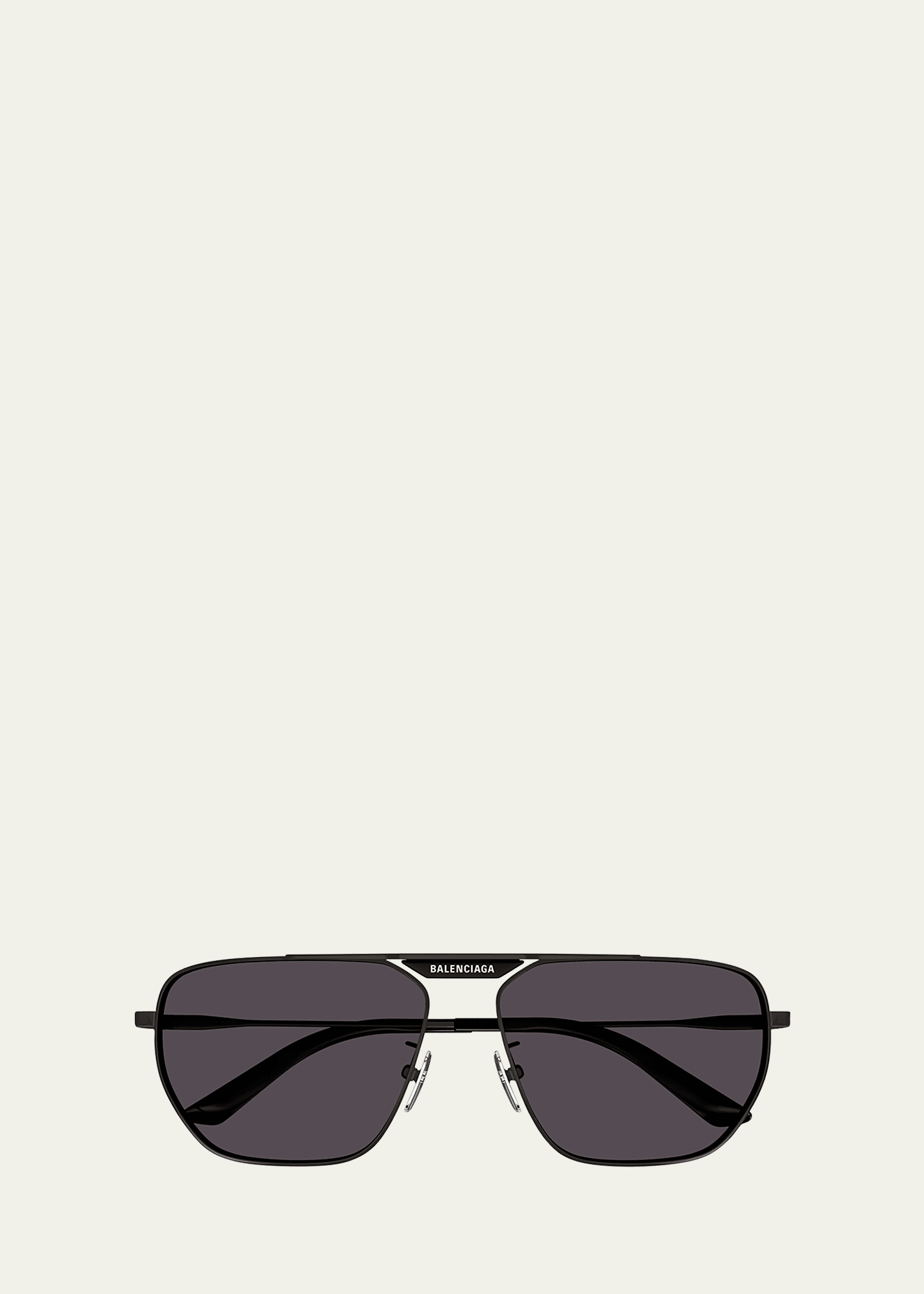 Shop Balenciaga Men's Bb0298sm Metal Aviator Sunglasses In Shiny Gun Metal