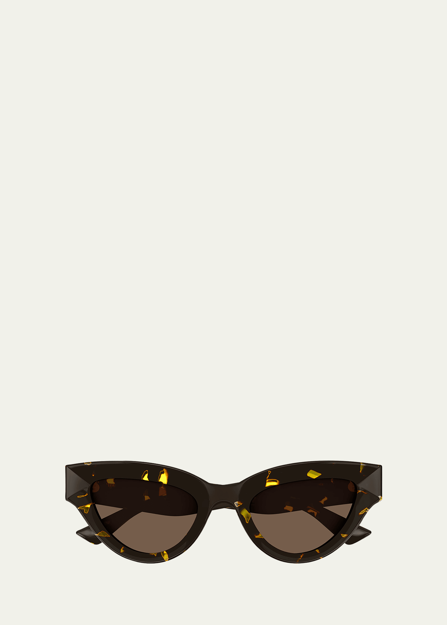 Bottega Veneta Cat-eye Acetate Sunglasses In Shiny Spotted Hav