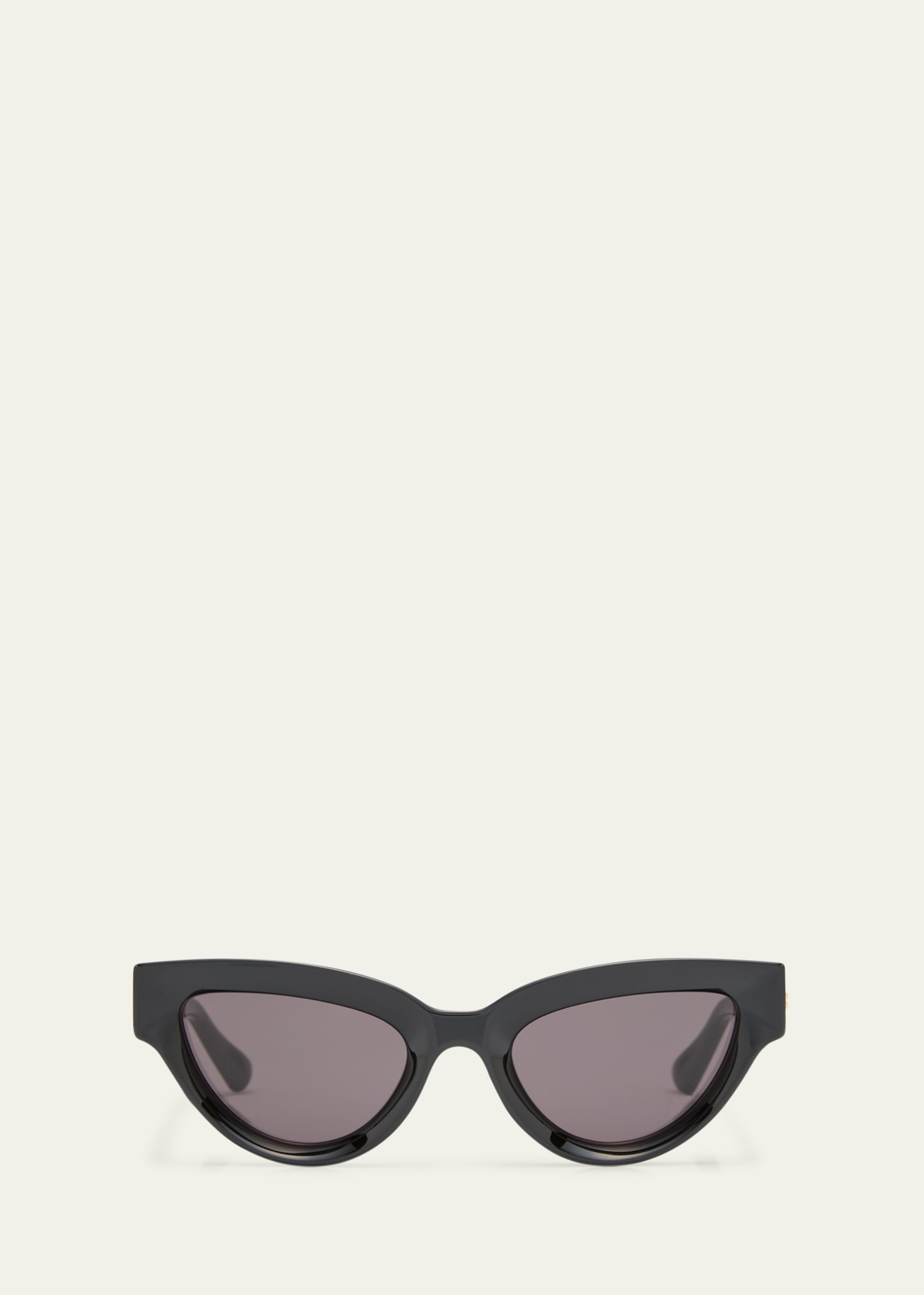 Bottega Veneta Cat-eye Acetate Sunglasses In Shiny Black