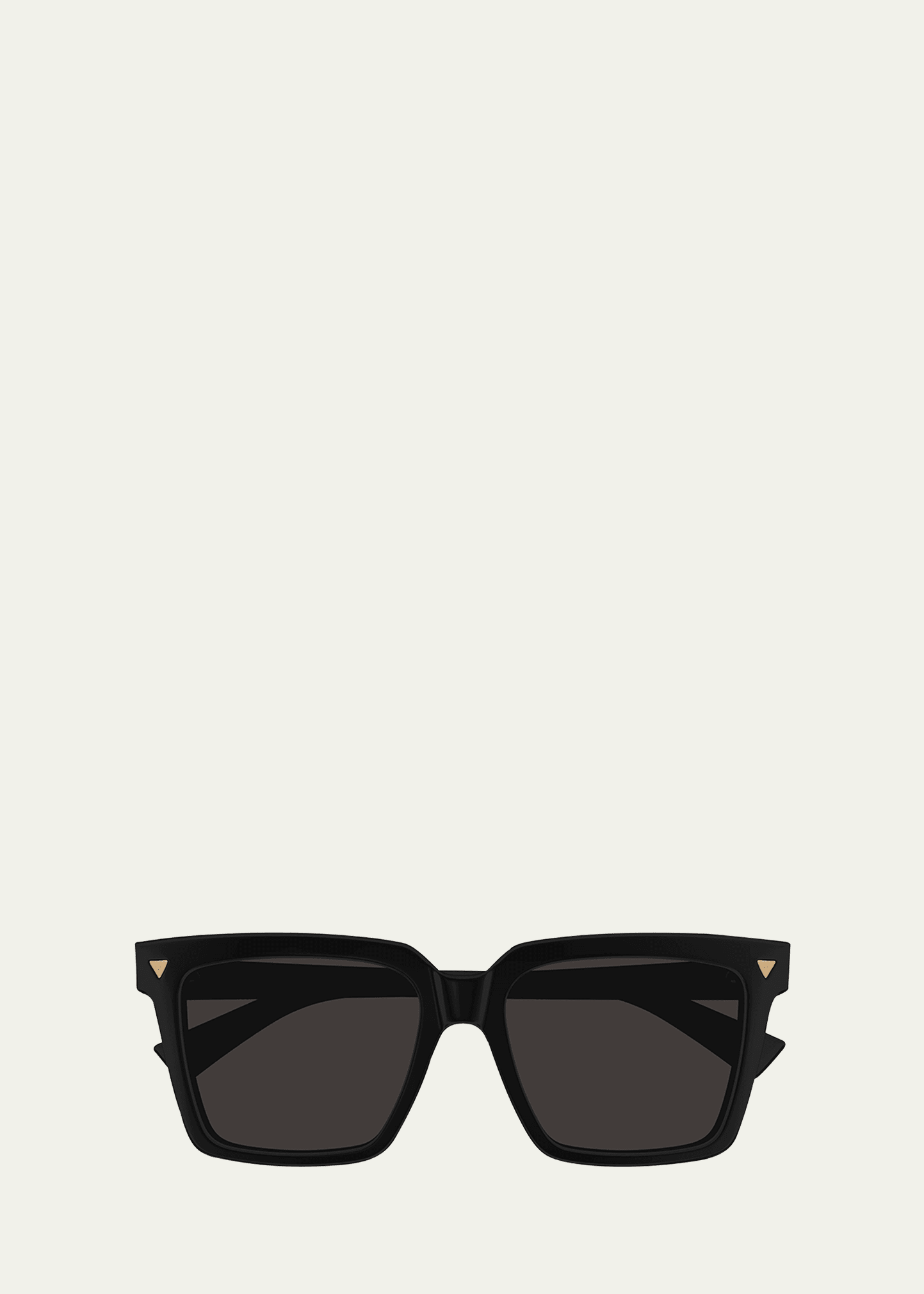 Shop Bottega Veneta Acetate Square Sunglasses In Shiny Solid Black