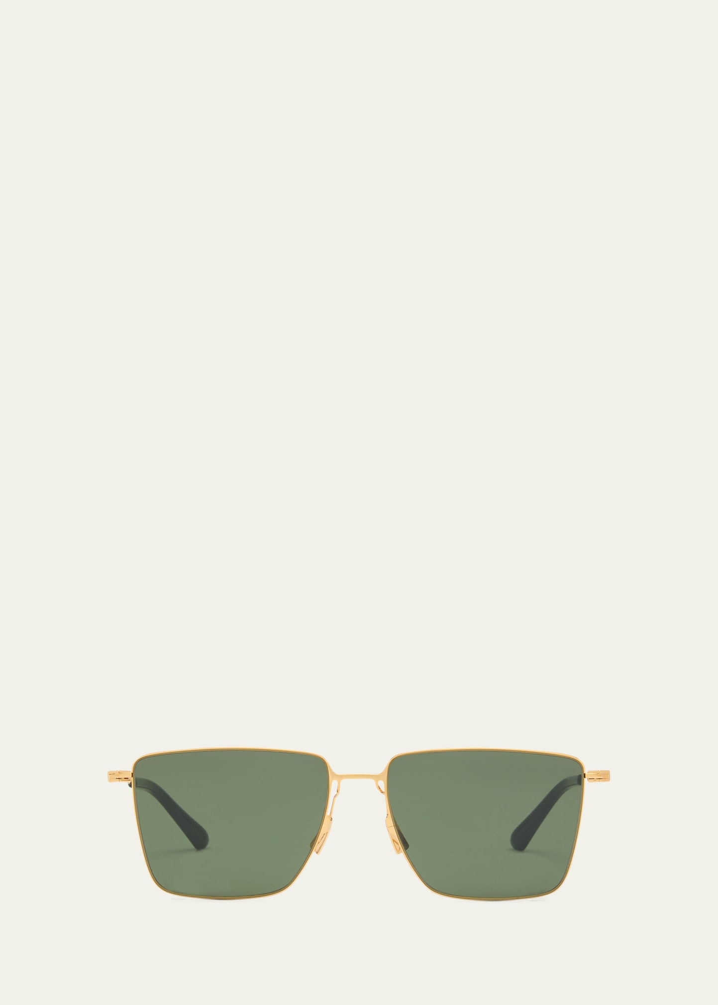 Bottega Veneta Men's BV1267SM Ultrathin Metal Rectangle Sunglasses