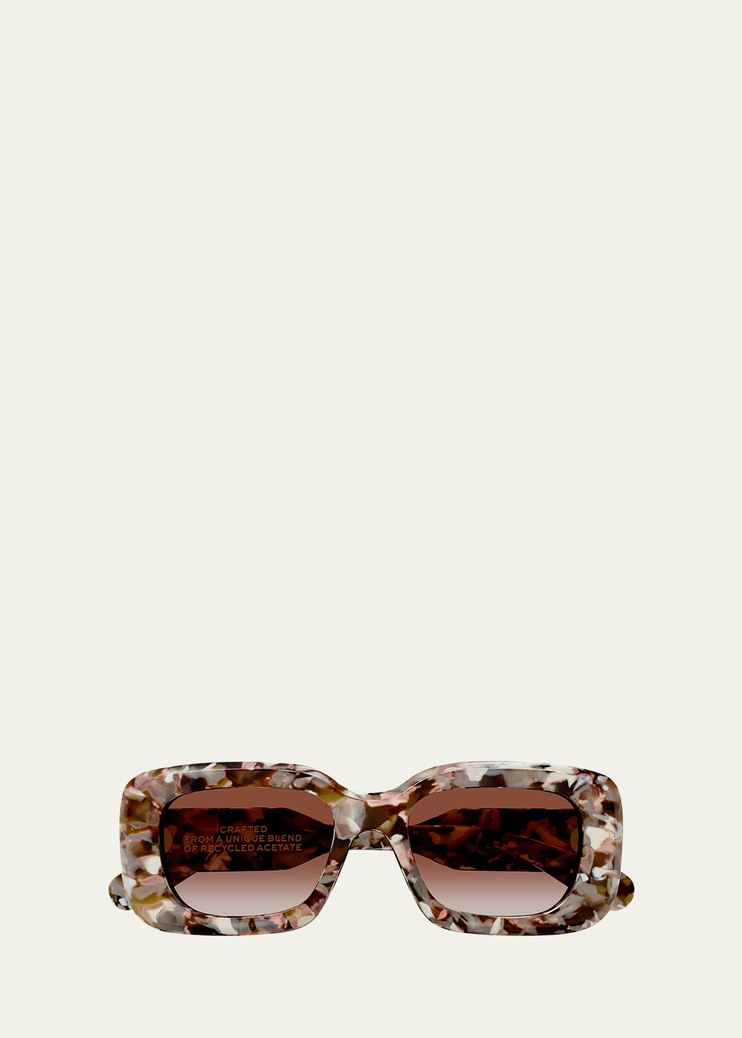Chloé Acetate Rectangle Sunglasses In Brown