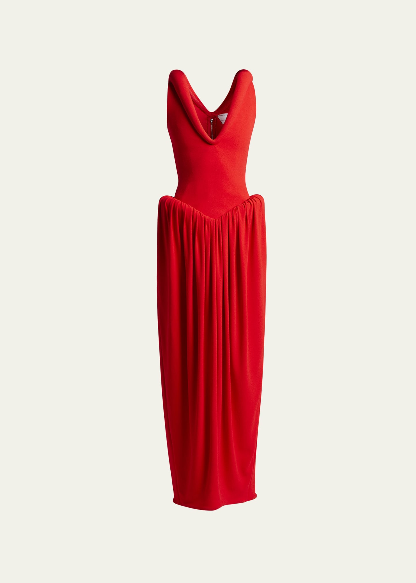 Bottega Veneta Structured Boucle Frise Dress In Red
