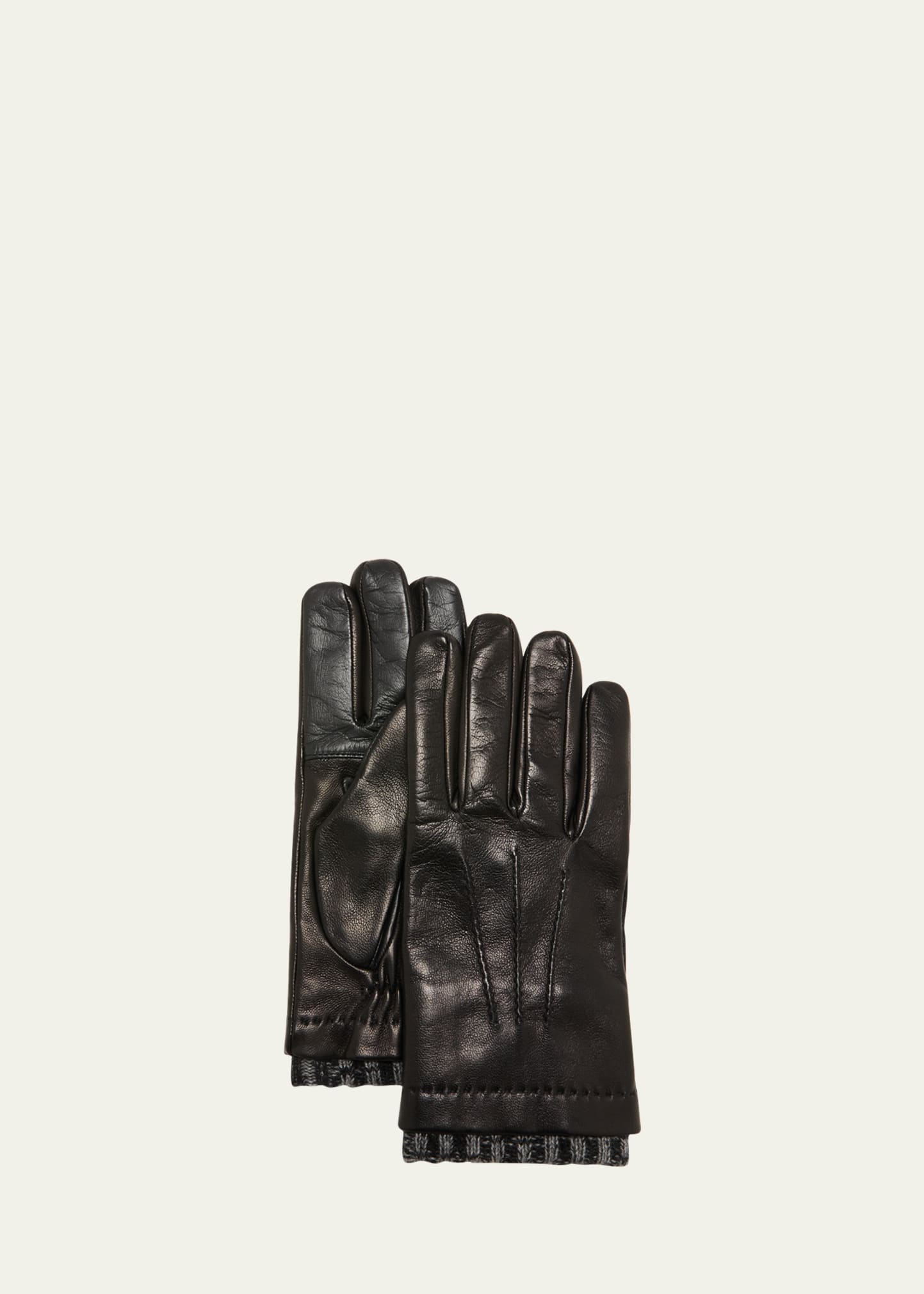 Men's Cashmere-Lined Napa Leather Gloves