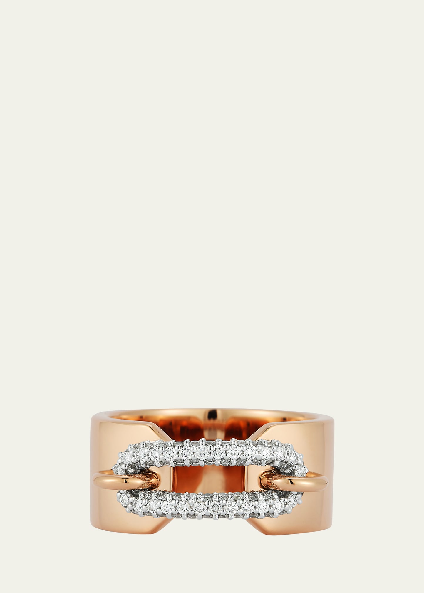 Shop Walters Faith Morell 18k Rose Gold Diamond Elongated Oval Cuff Ring