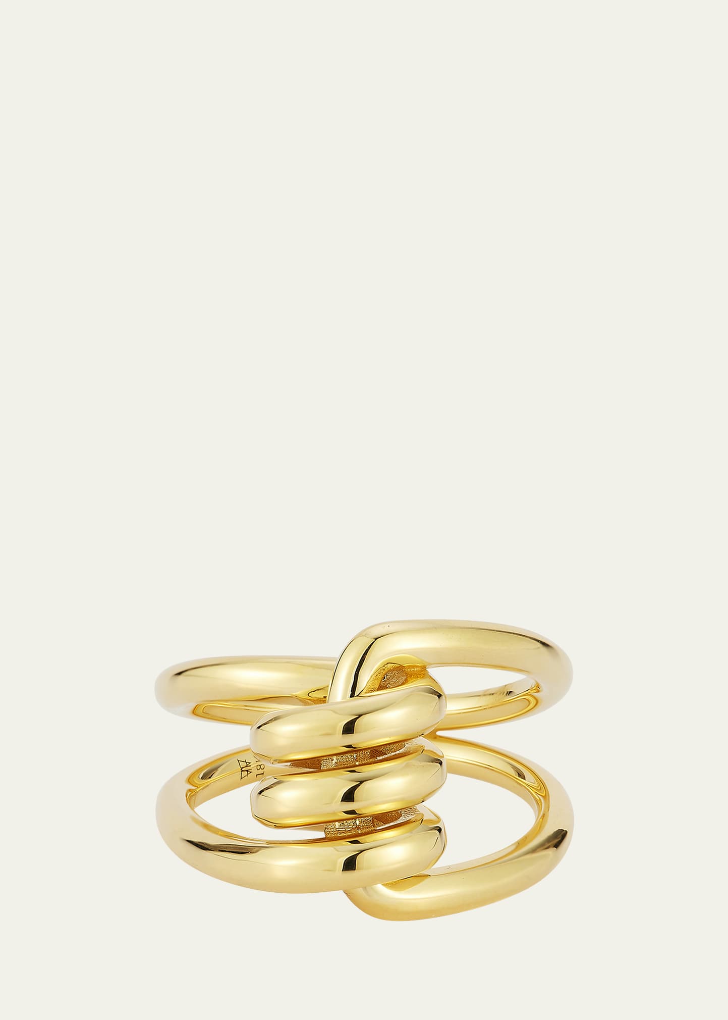 Walters Faith Huxley 18k Yellow Gold Single Coil Link Ring In Rose Gold