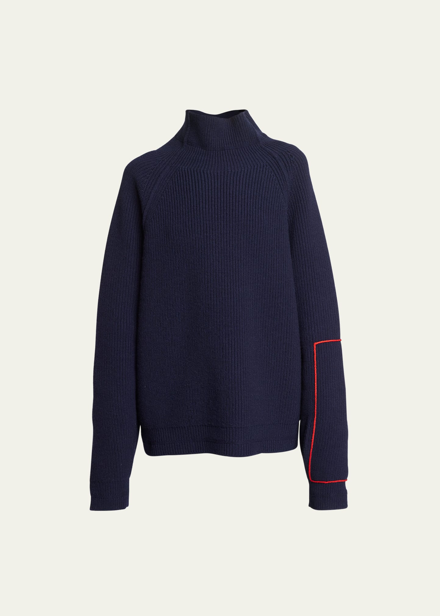 VICTORIA BECKHAM OVERSIZED FUNNEL-NECK WOOL SWEATER