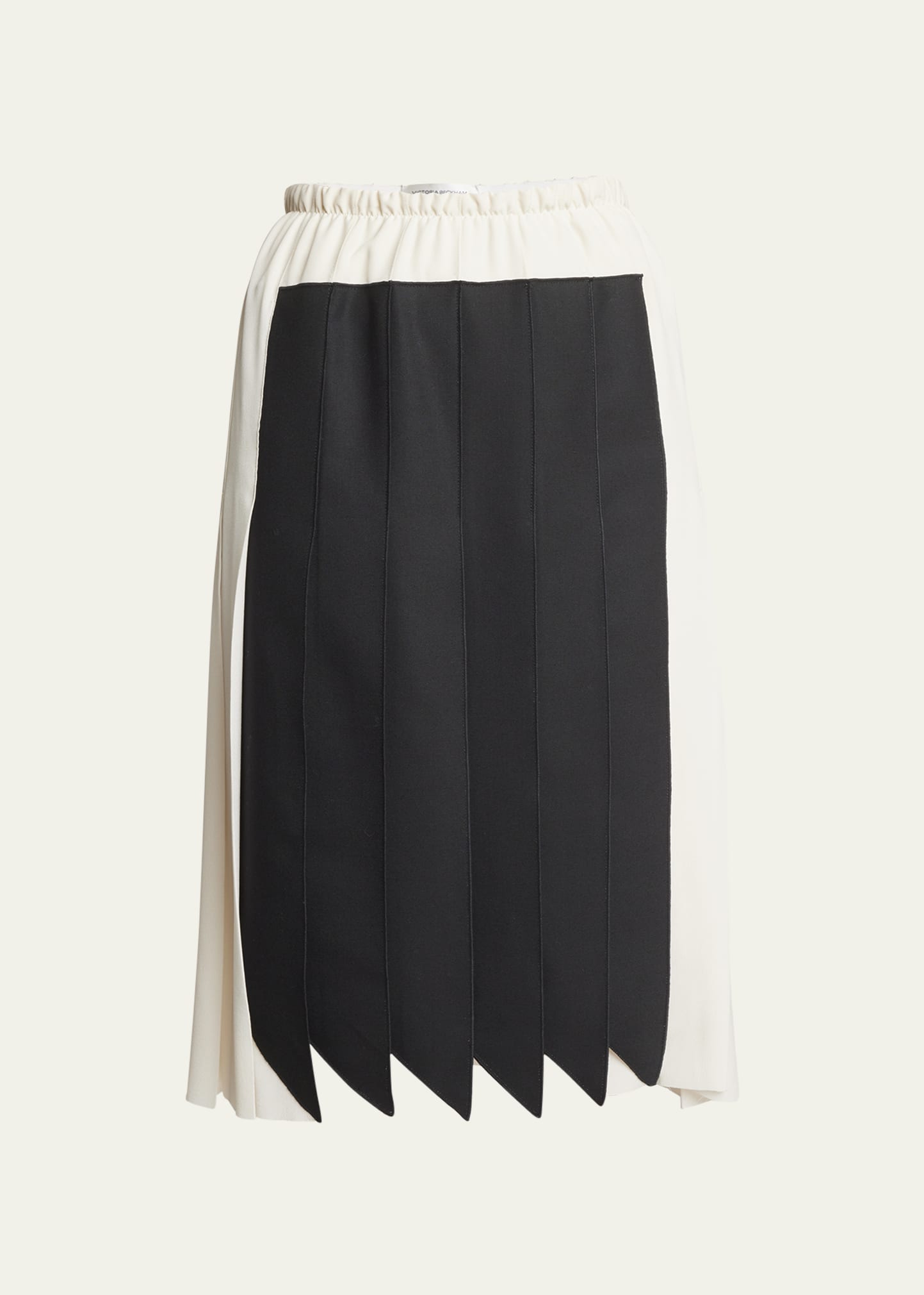 Victoria Beckham Pleated Panel Handkerchief Skirt In Vanilla