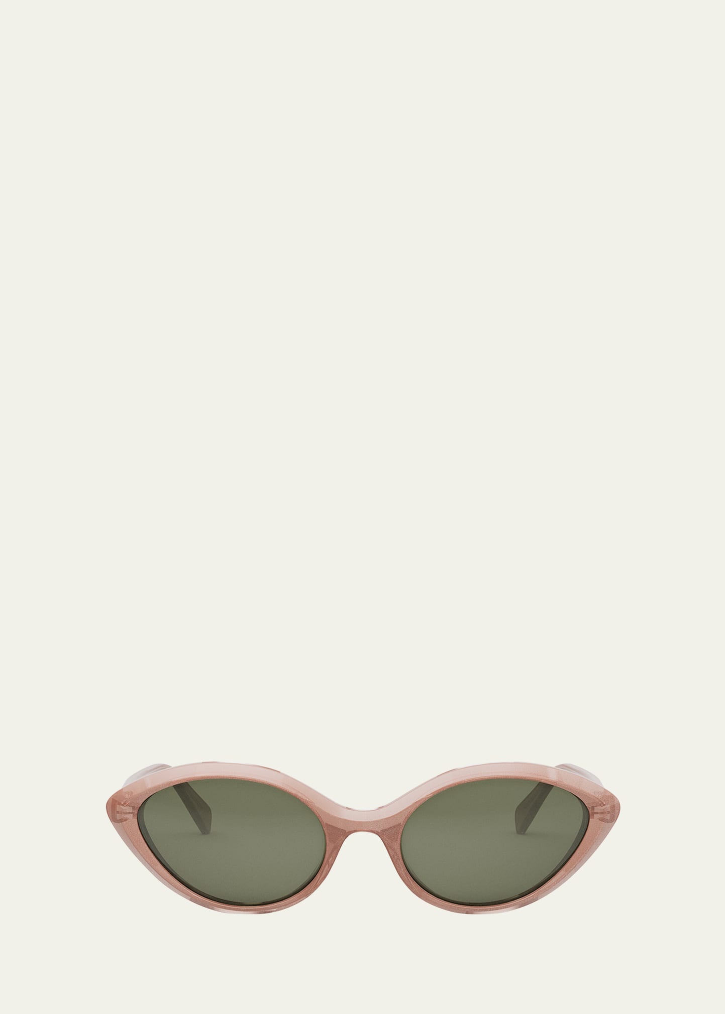 Celine Triomphe Thin Acetate Cat-eye Sunglasses In Pink Green