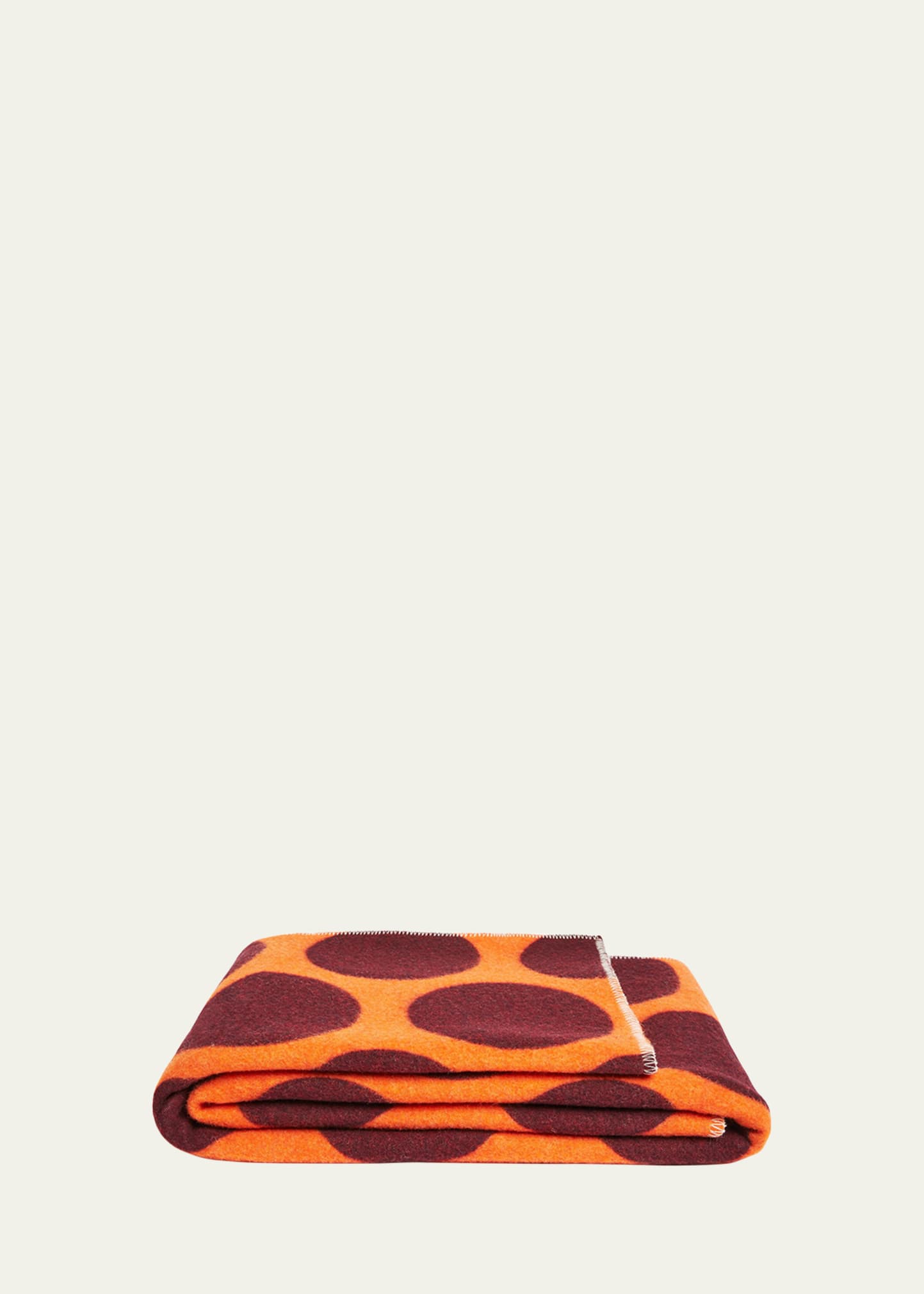 Colville Geometric Knit Blanket In Orange Bordeaux