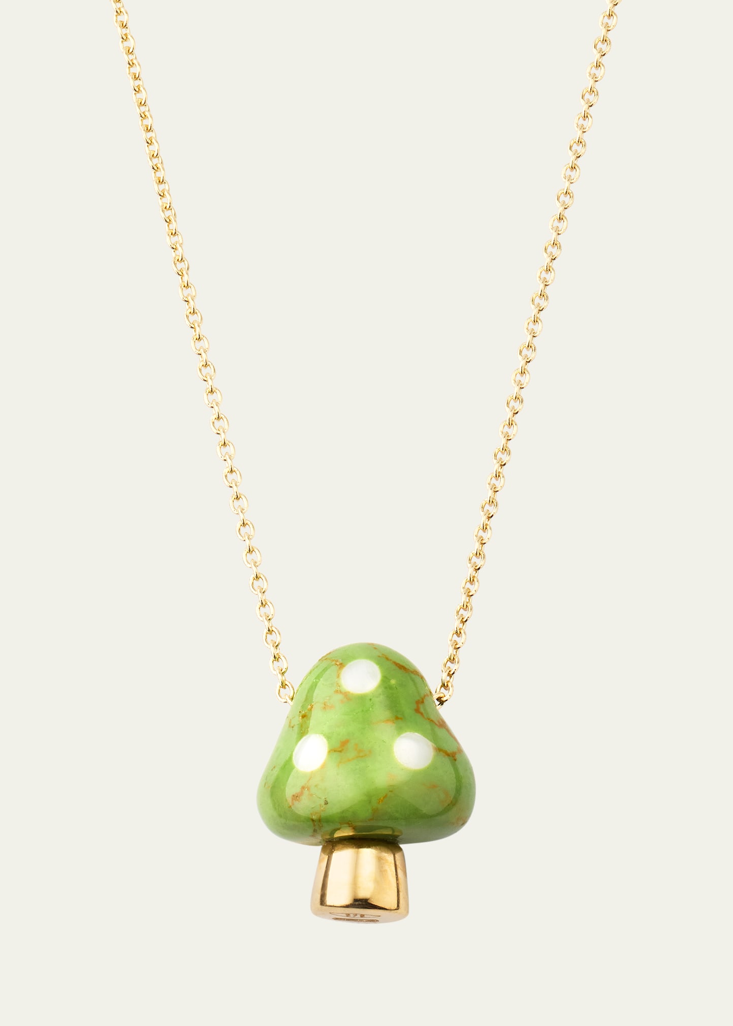 Amanita Turquoise Pendant Necklace in 9k Gold
