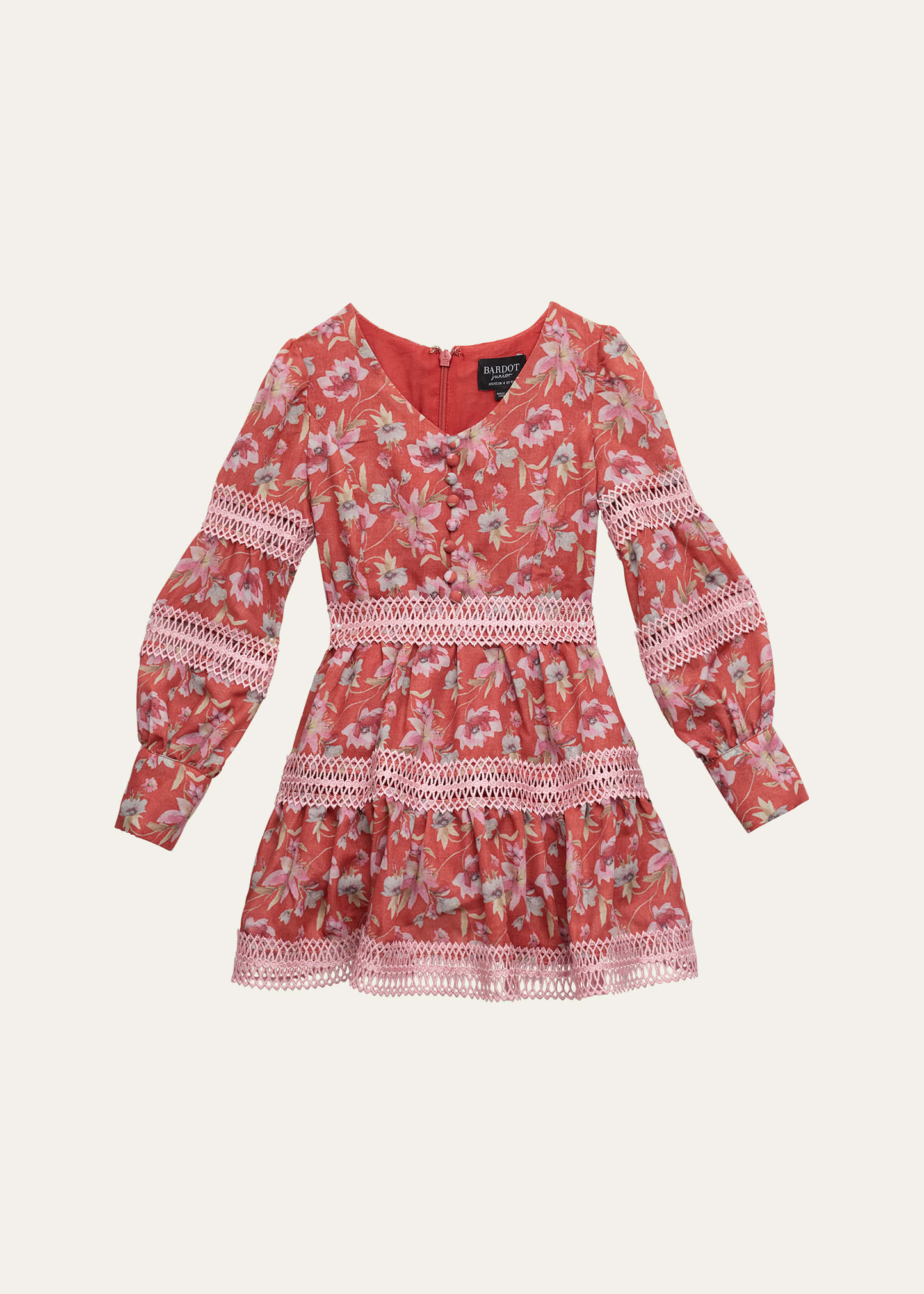 Girl's Carminia Floral-Printed Mini Dress, Size 4-16