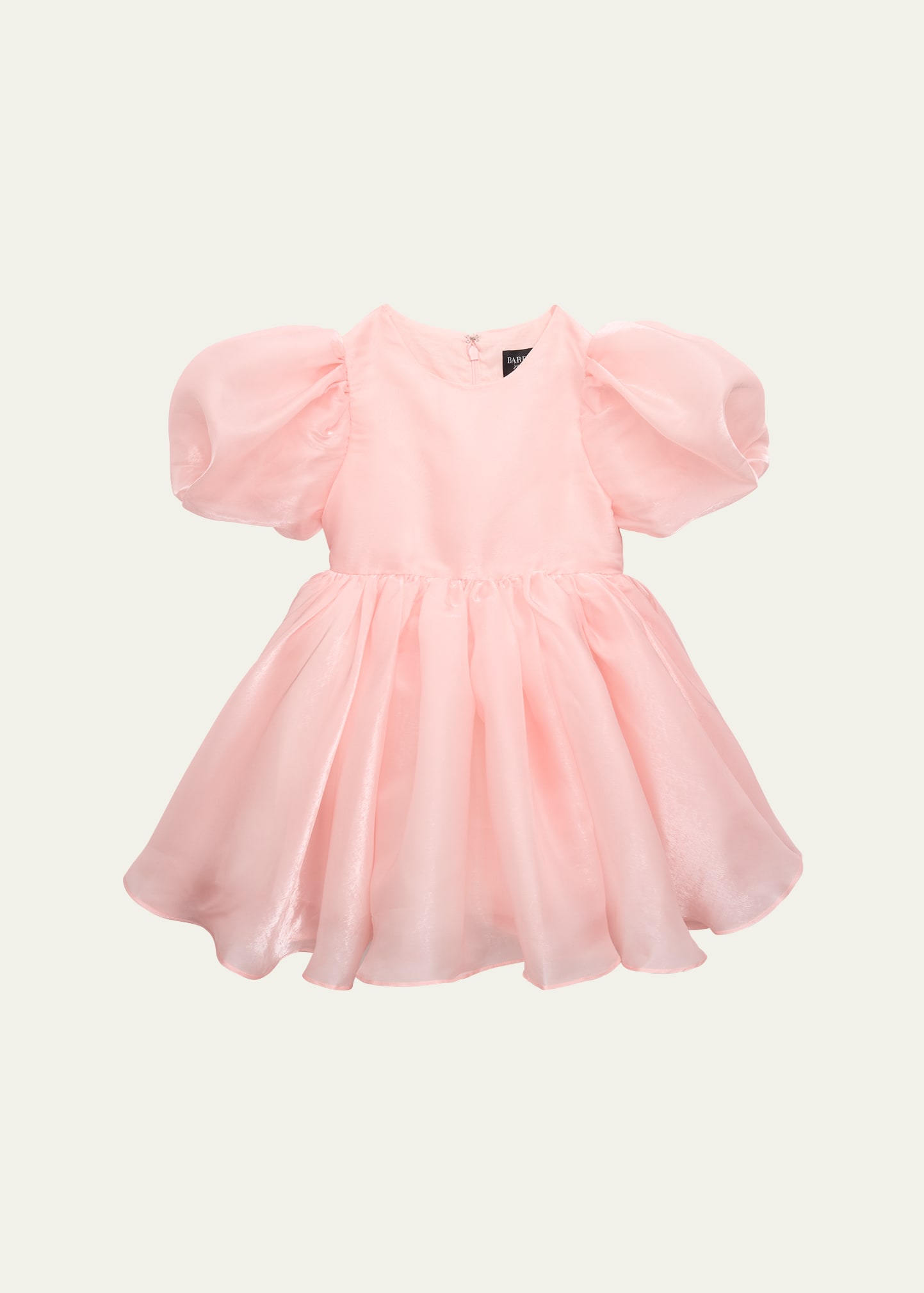 Girl's Halina Puff-Sleeve Mini Dress, Size 4-12