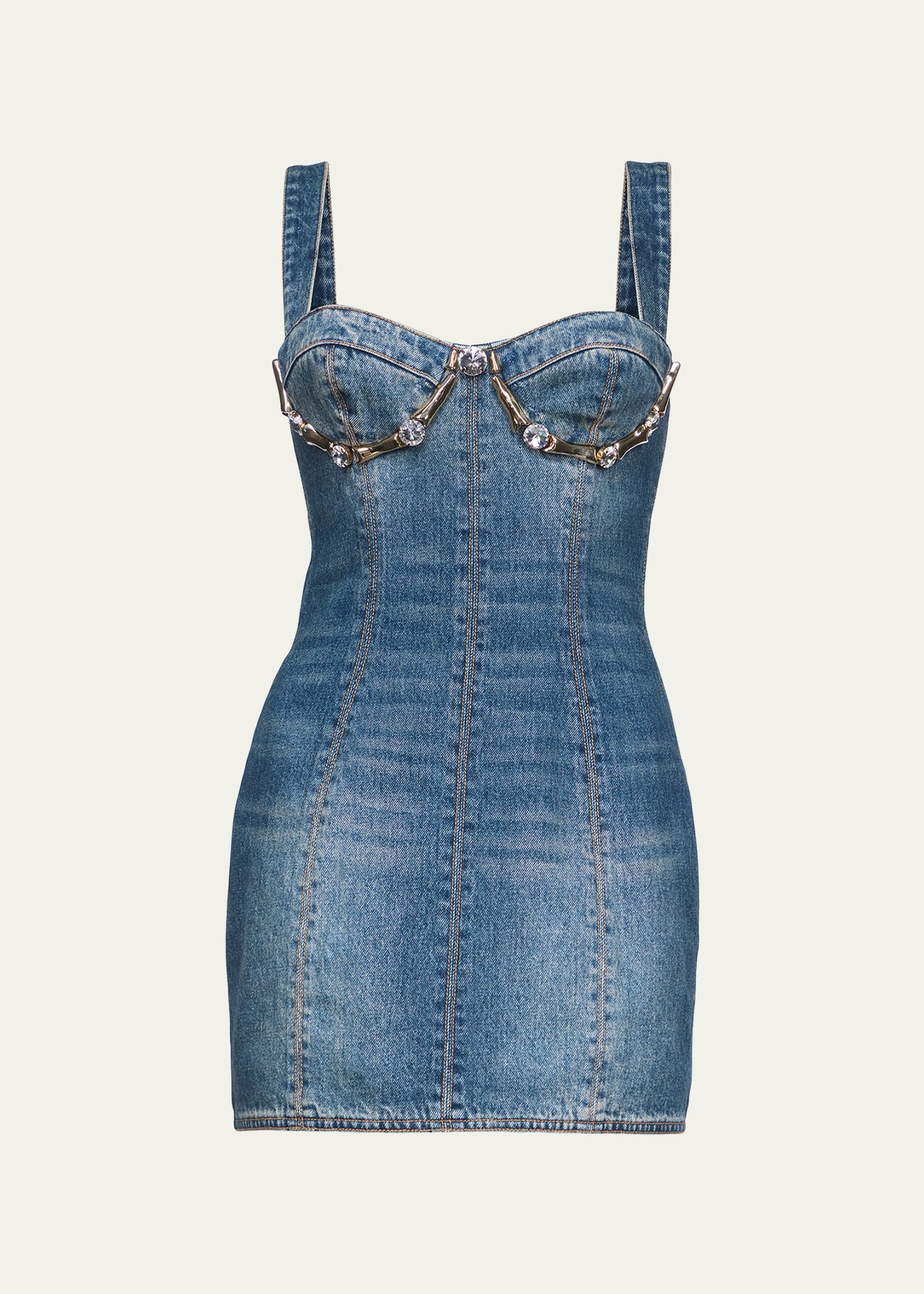 knee length dresses for ladies Summer Nights Denim Corset Mini Dress