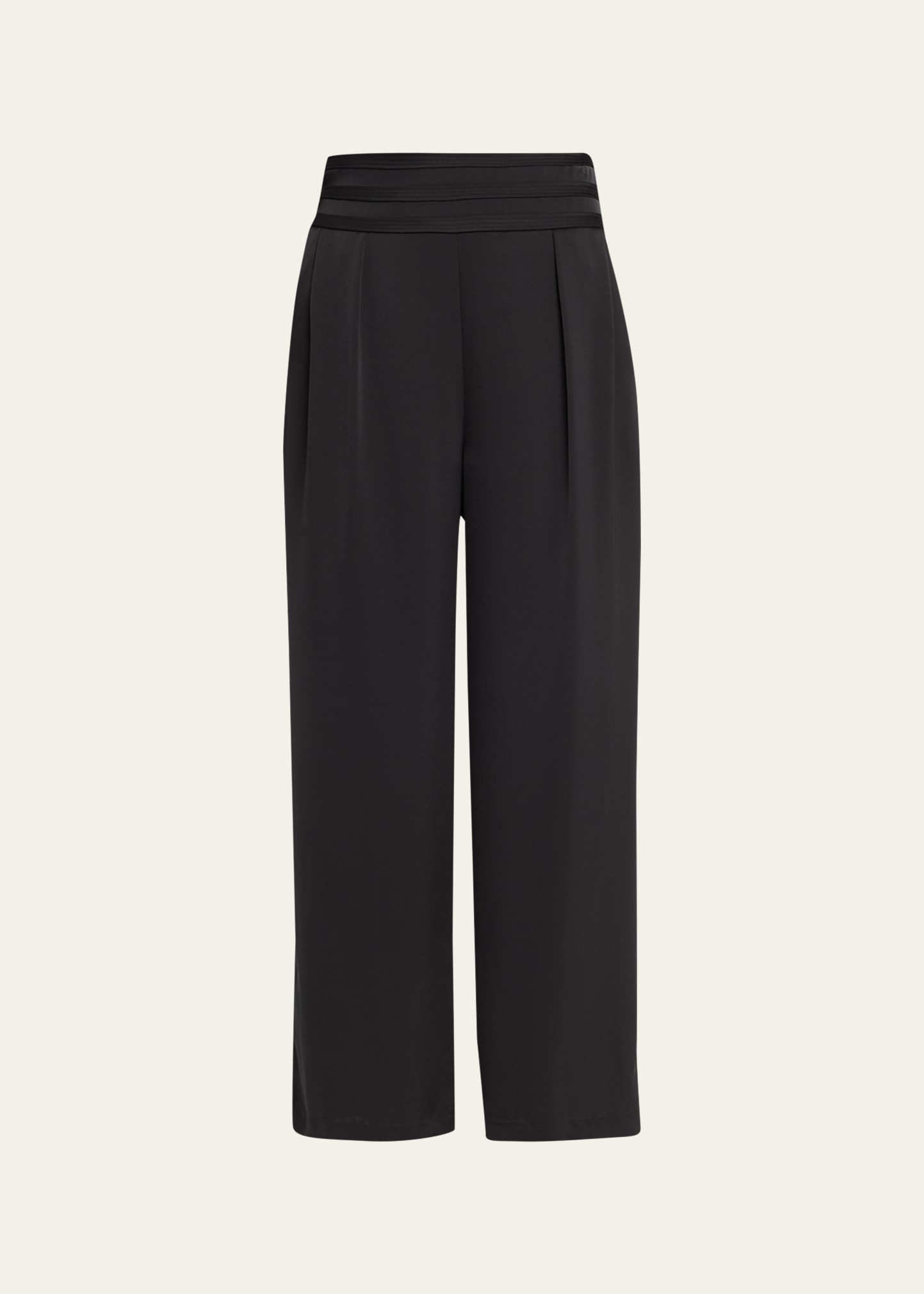 Ramy Brook Joss Cropped Wide Leg Pant In Black