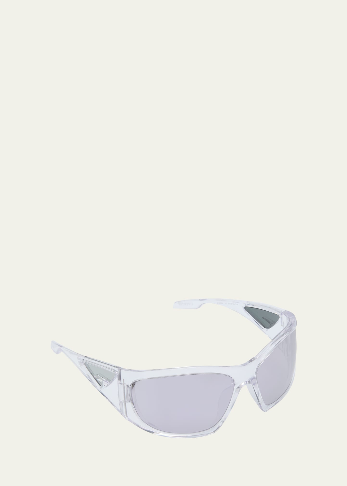 Givenchy Giv Cut Acetate Wrap Sunglasses In White