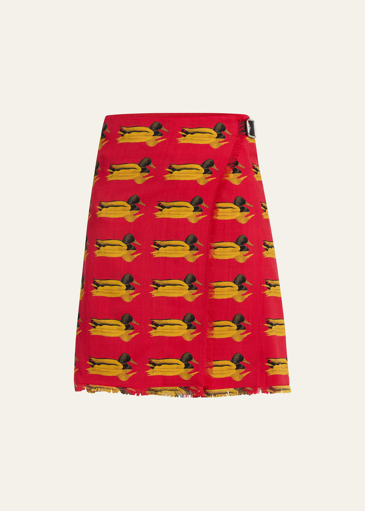 Burberry Duck Print Wool Kilt In Pillar Ip Pattern