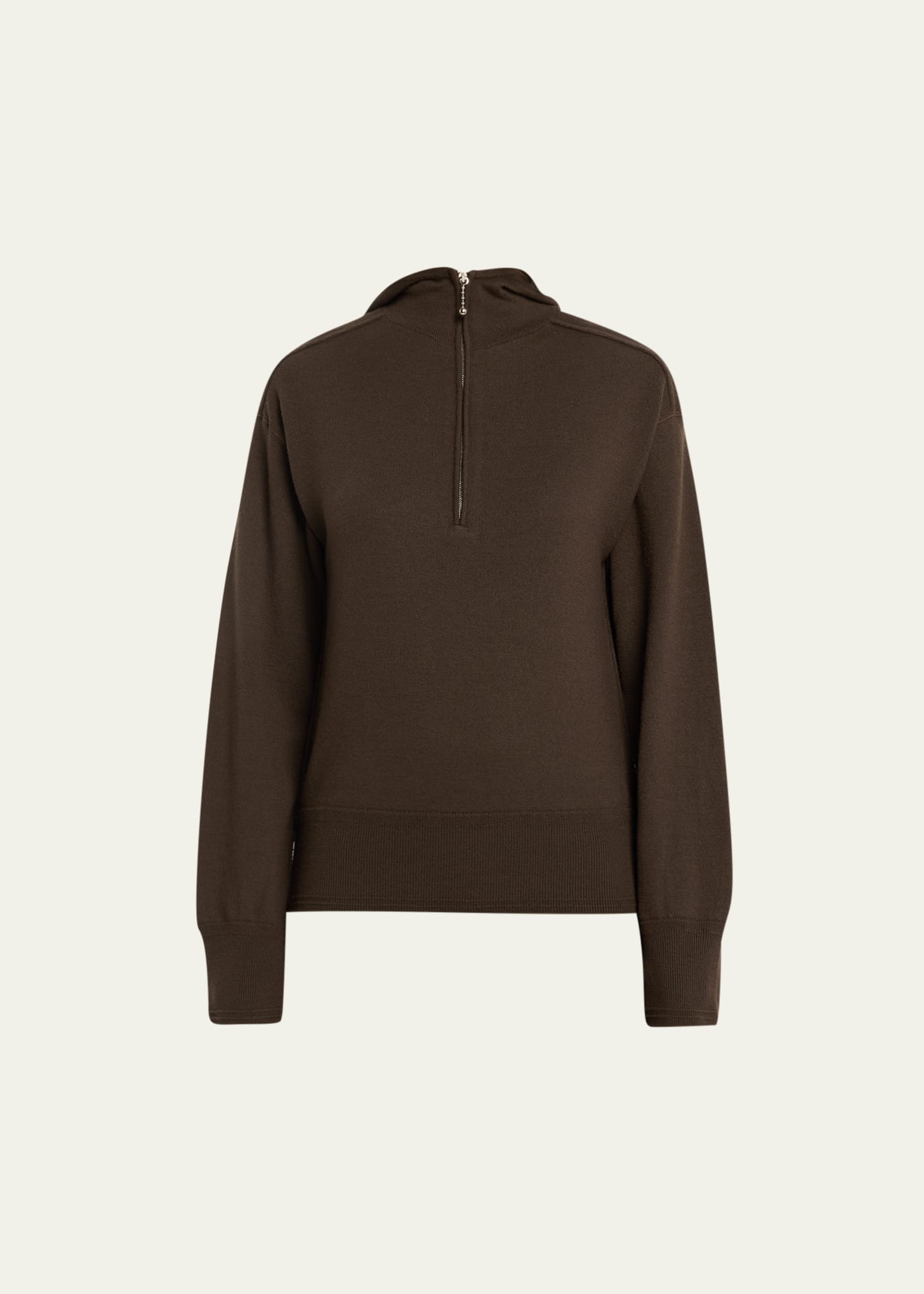 Burberry Logo-embroidered Wool Hoodie In Otter