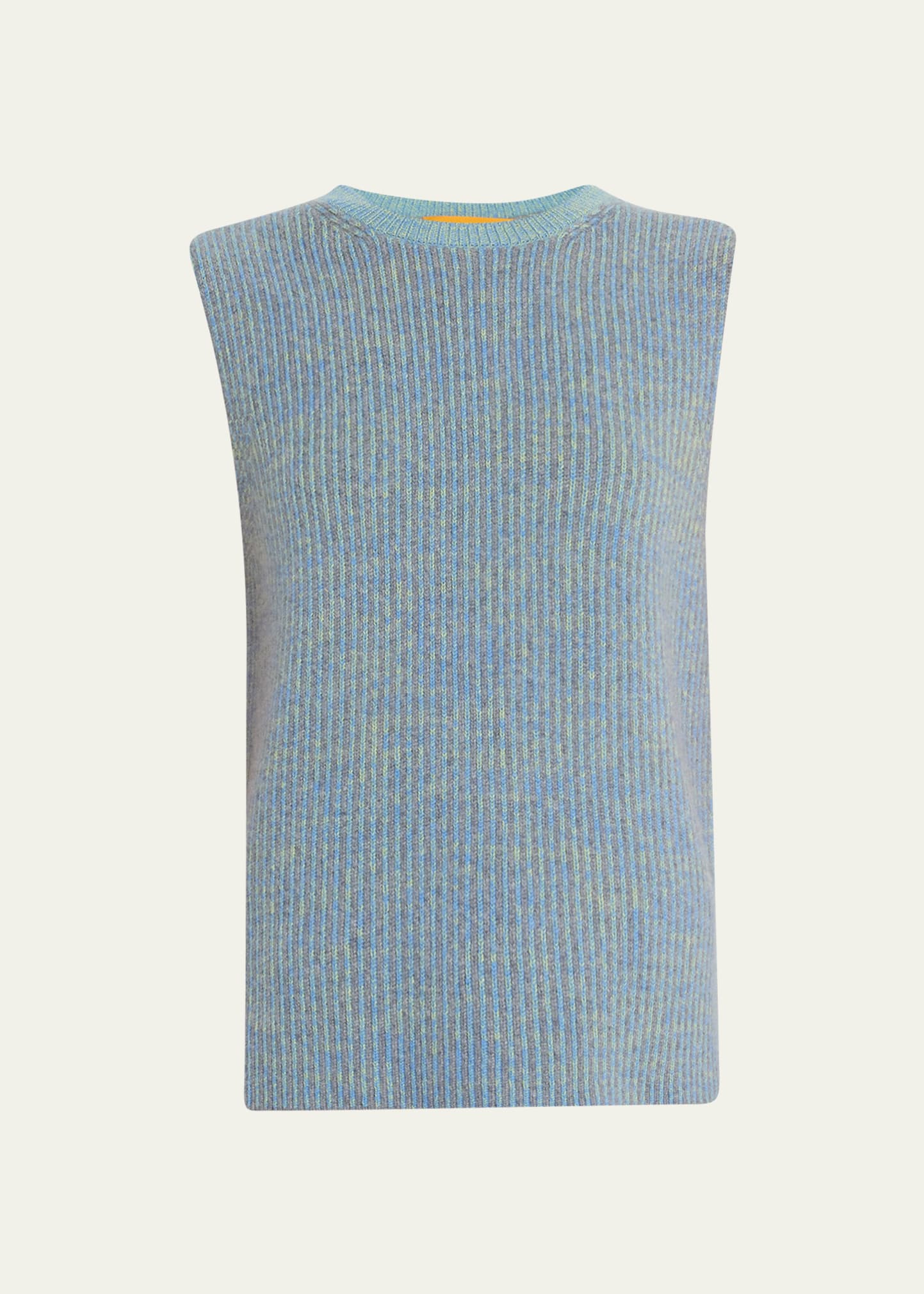 Guest In Residence Cashmere Tri-rib Sweater Vest In Grey