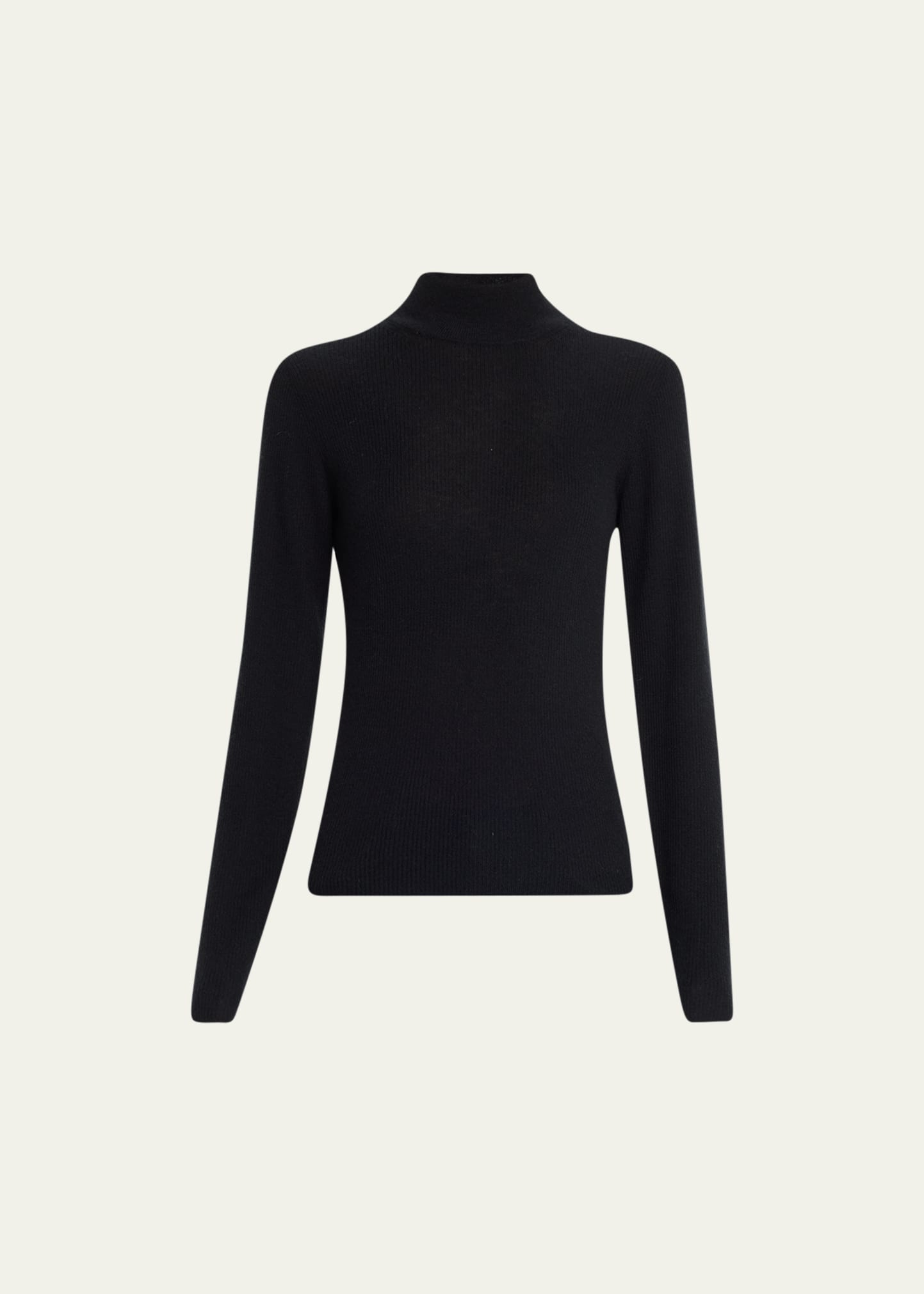 Guest In Residence Cashmere Base Layer Turtleneck Sweater In Black