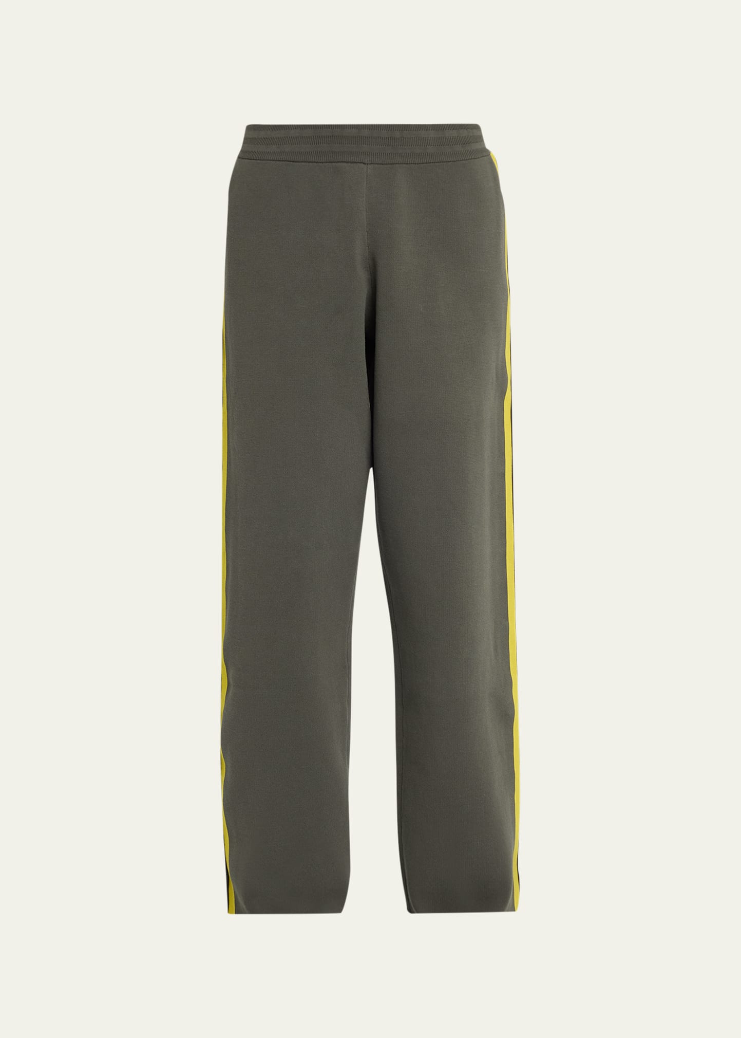 Nagnata Side-snap Track Pants In Forest Chartreus