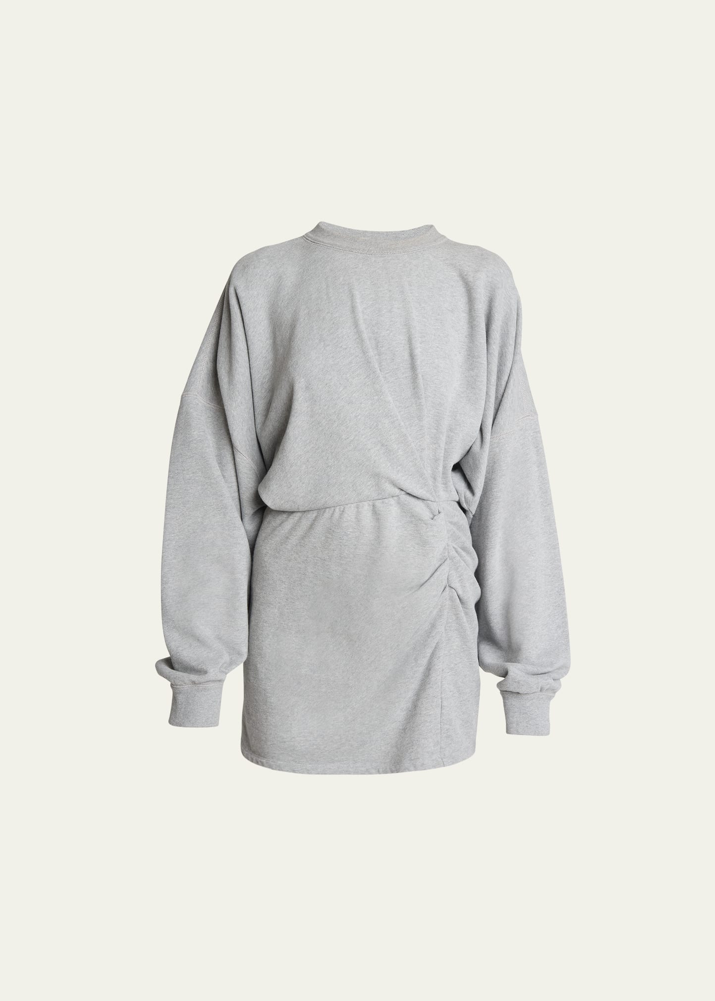 Shop Isabel Marant Étoile Samuela Long-sleeve Sweatshirt Mini Dress In Grey