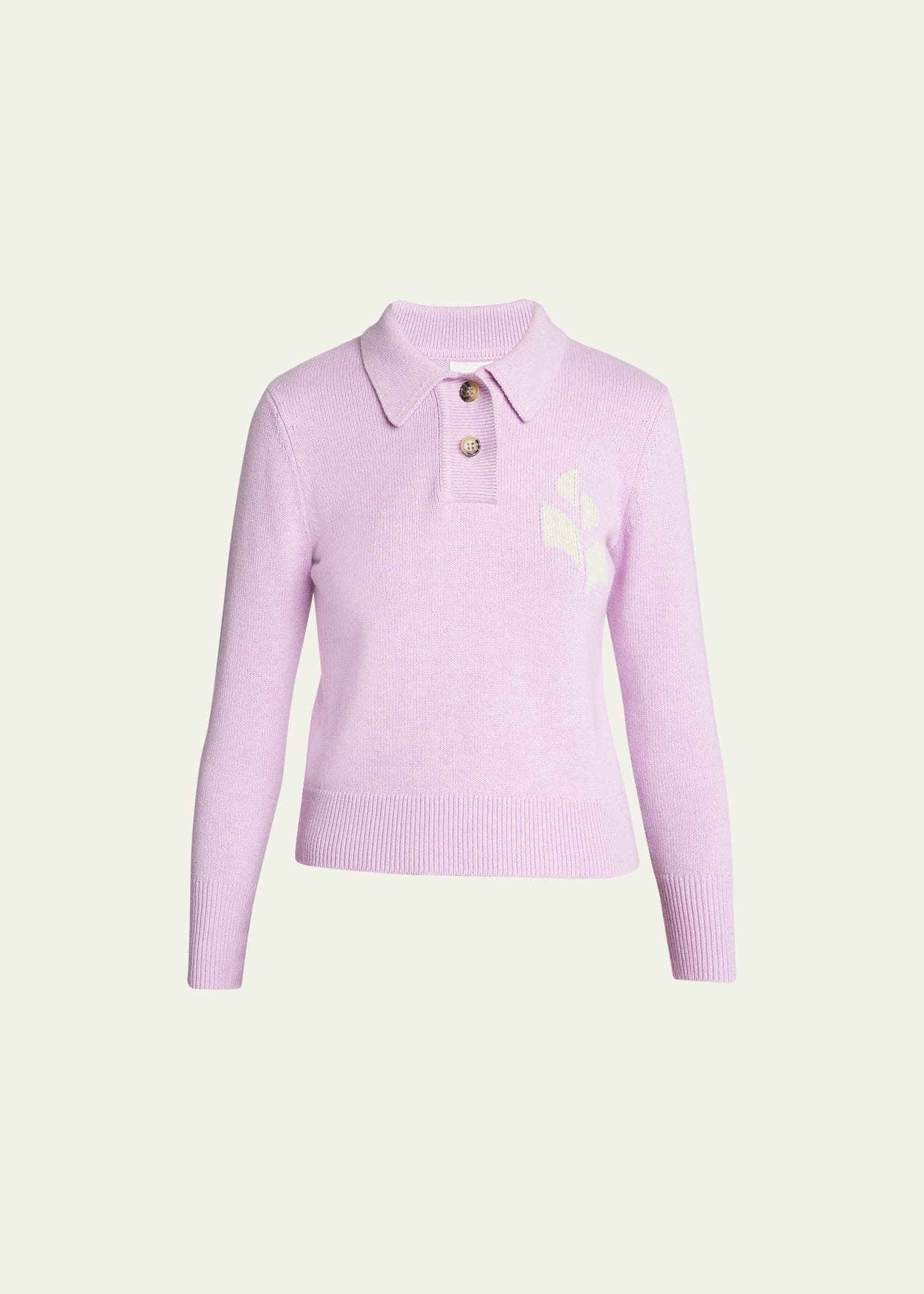 Shop Isabel Marant Étoile Nola Logo Polo Sweater In Lilac