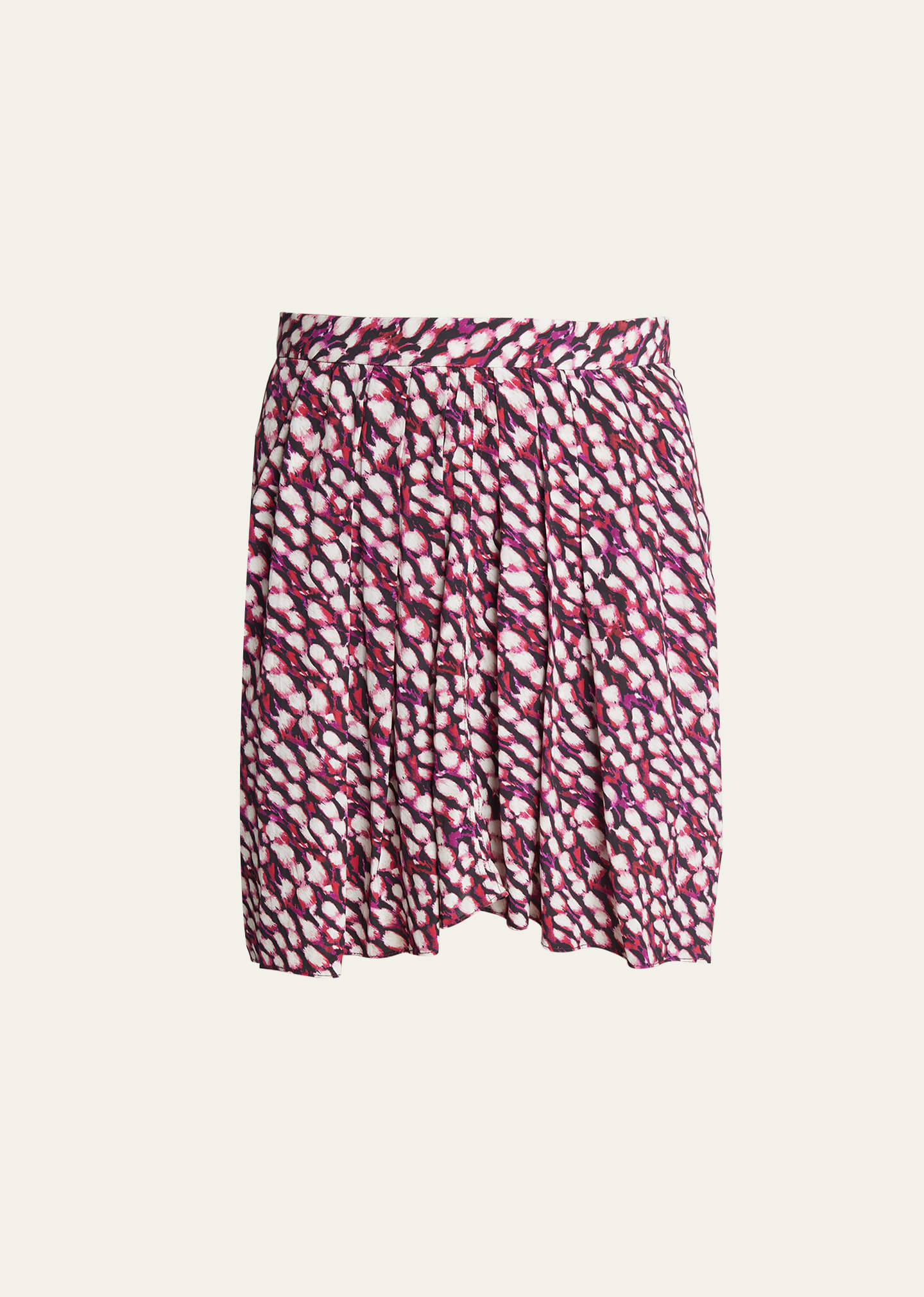 Shop Isabel Marant Étoile Violaine Pleated Mini Skirt In Raspberry