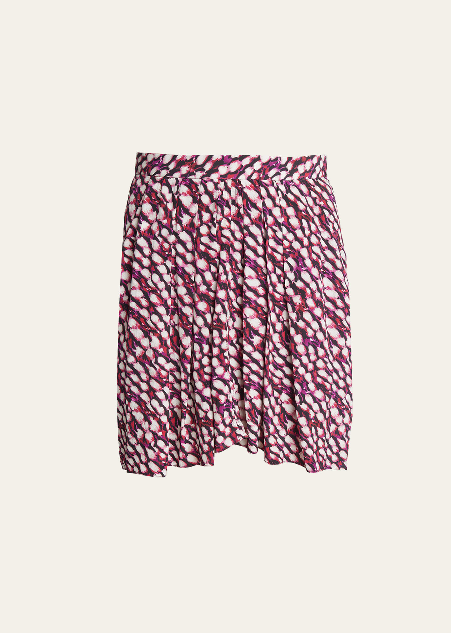Isabel Marant Étoile Violaine Pleated Mini Skirt In Raspberry