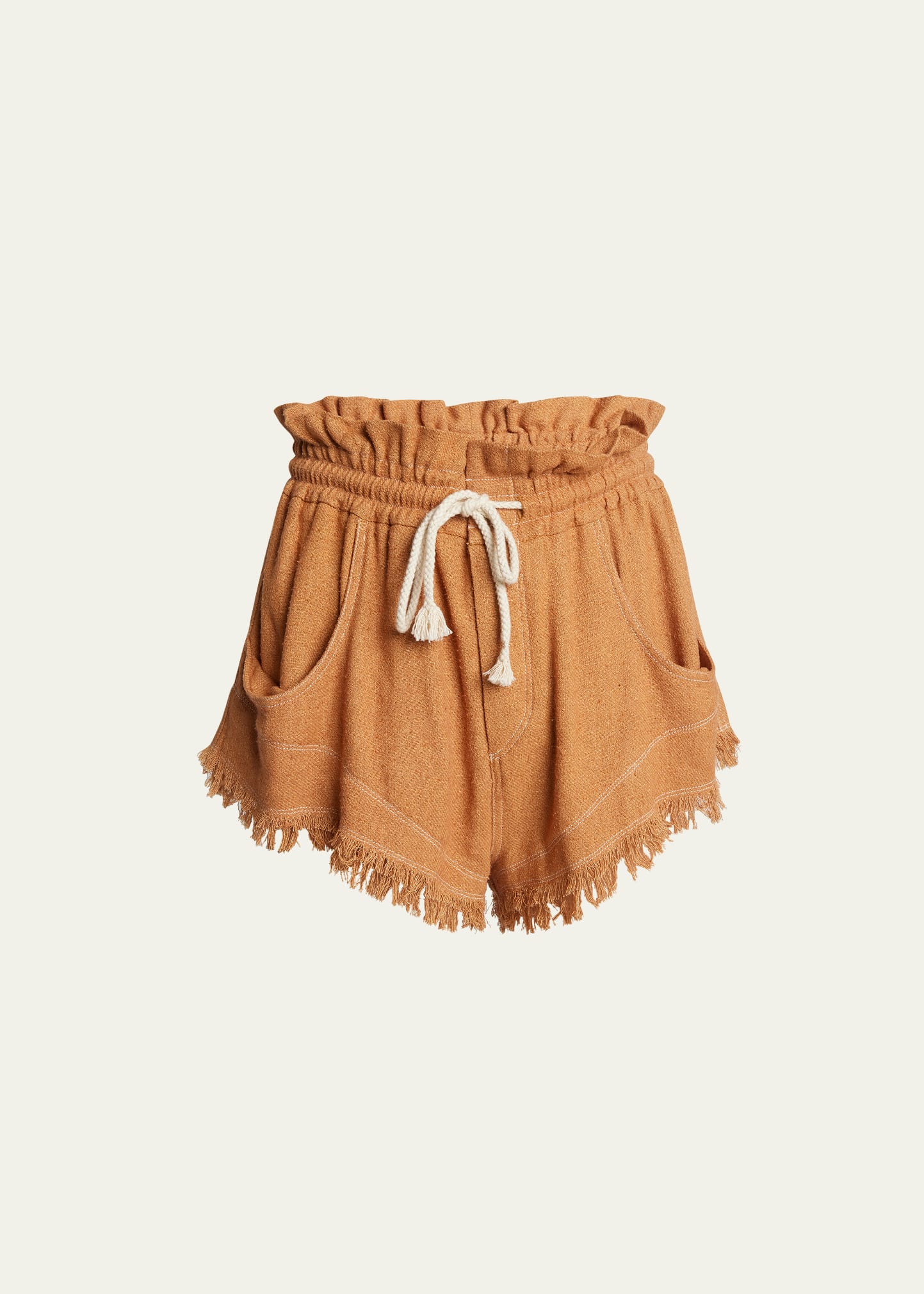 Talapiz Fringe Drawstring Shorts