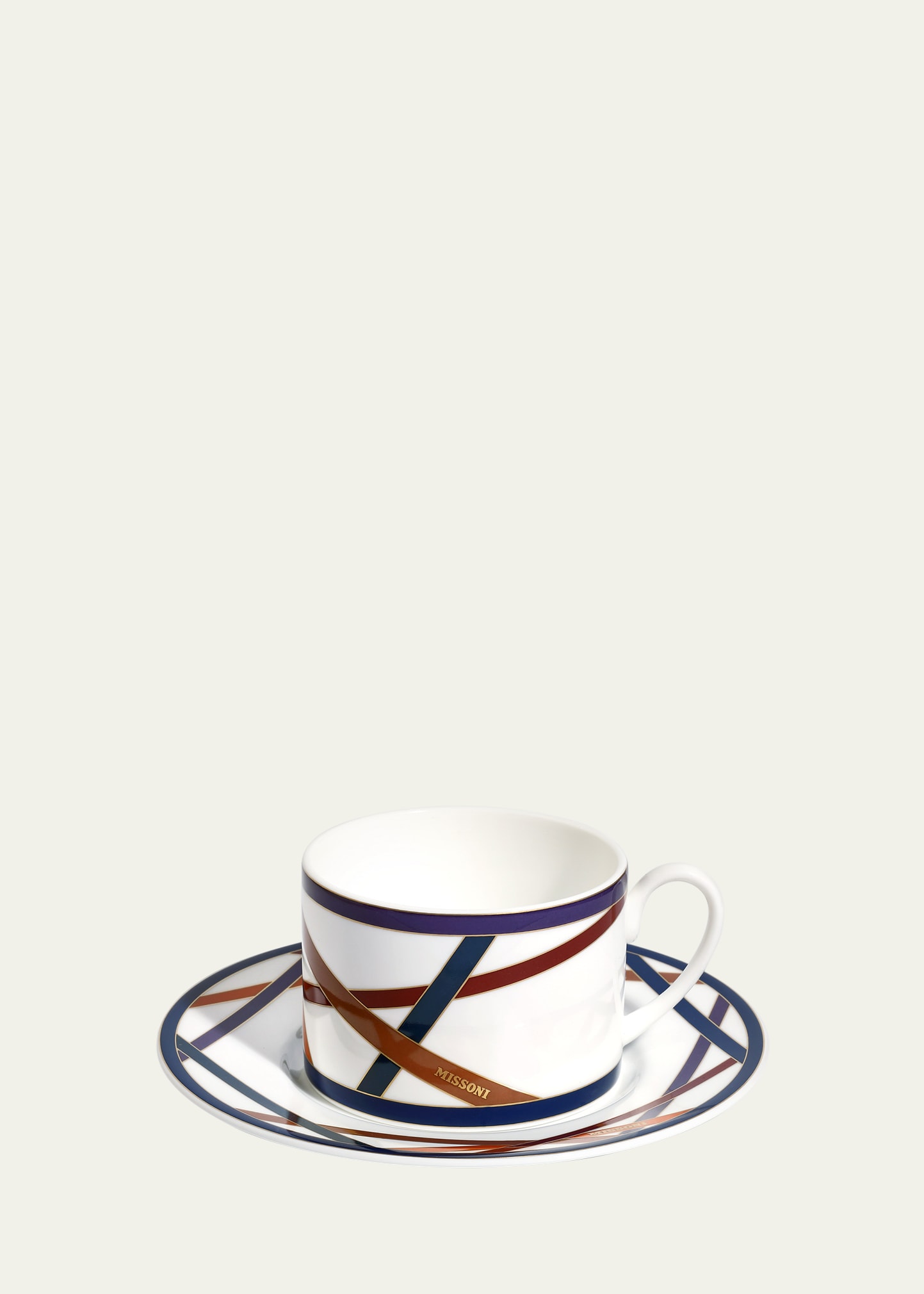 Missoni Nastri Tea Cup & Saucer In Multi