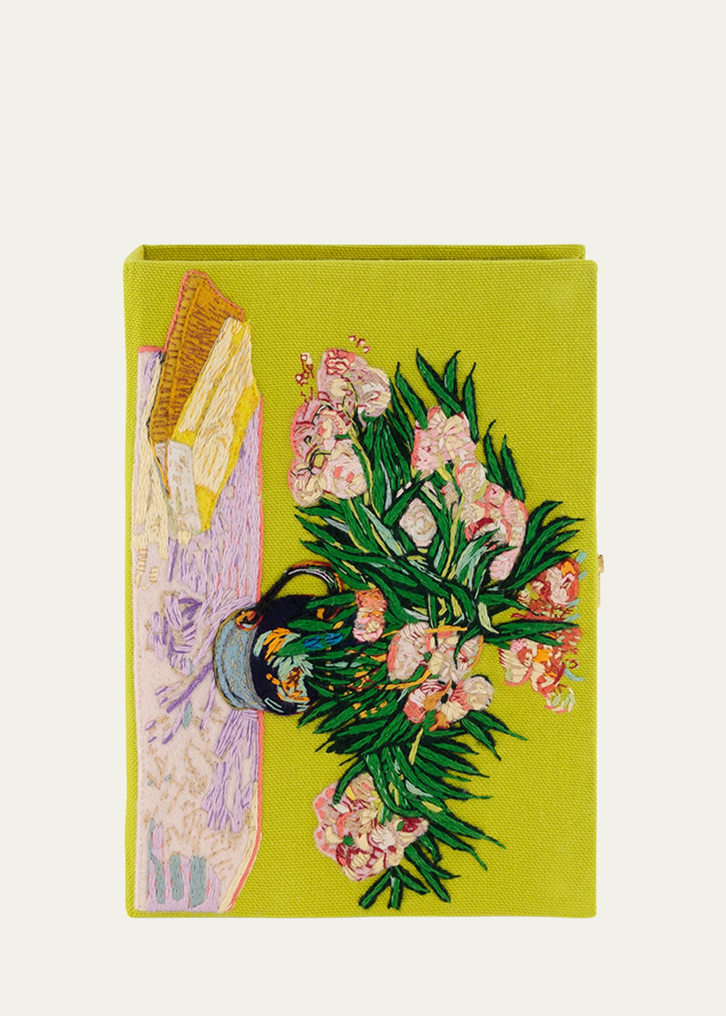 Olympia Le-tan Van Gogh's Oleanders Book Clutch Bag In Citrus Pierre