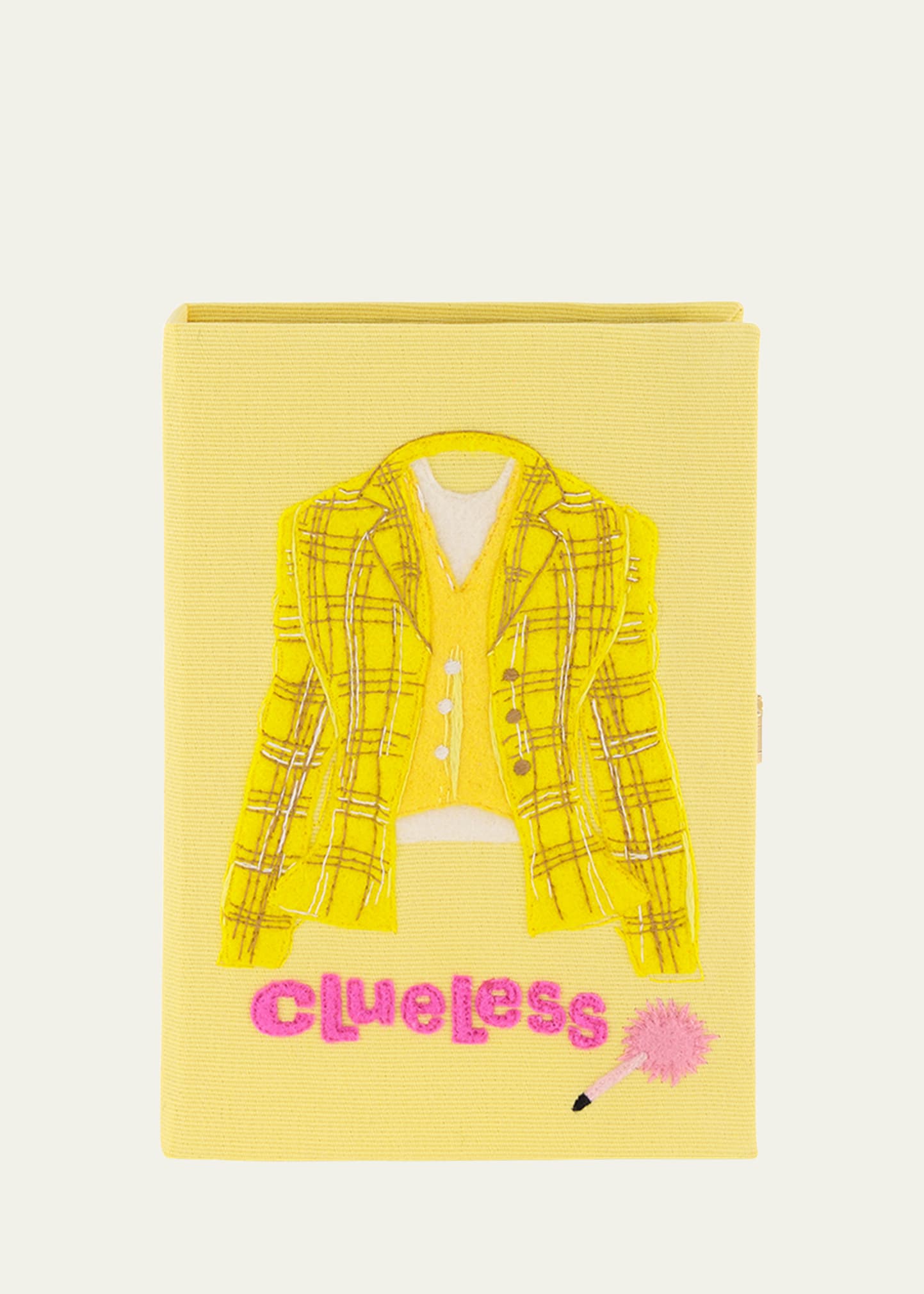 Olympia Le-tan Book Clutch Clueless Strappe In Mimosa