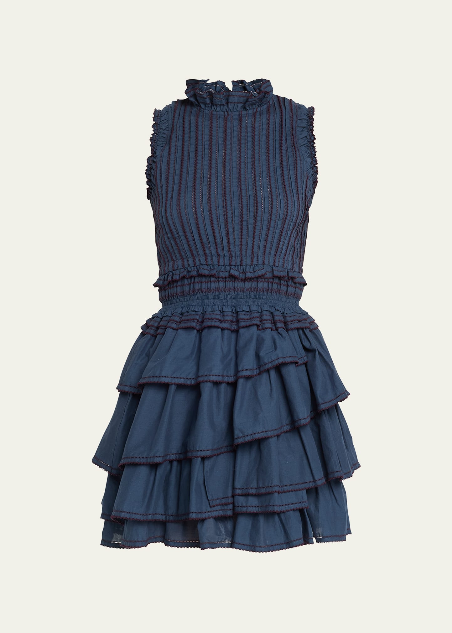 Sea Mable Cambric Slvless Pleate In Admiral