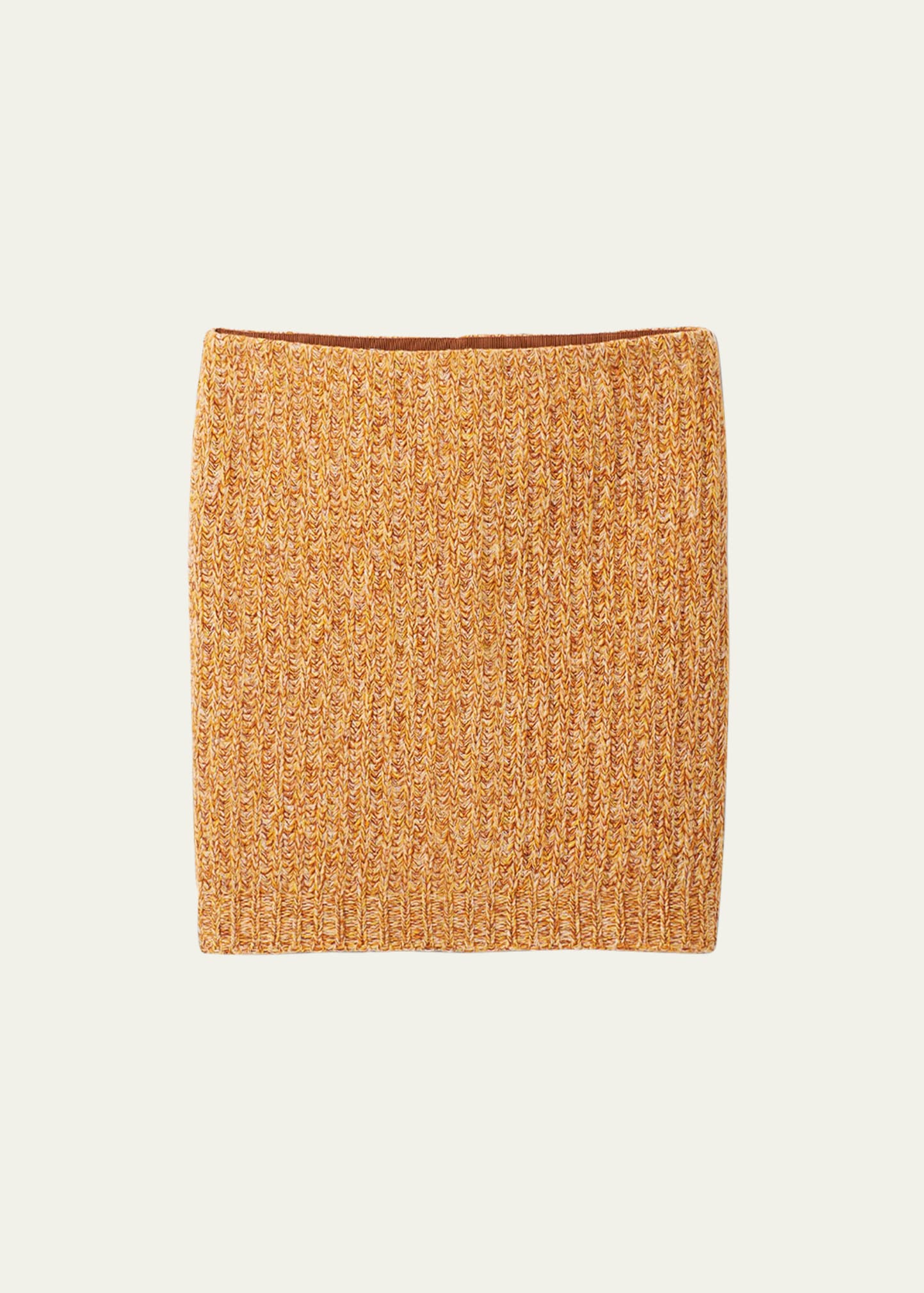 Ribbed Wool Mini Skirt