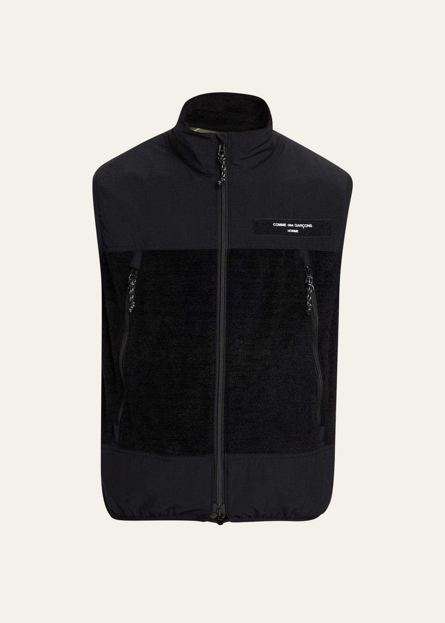 Cdg Homme Men's Patagonia Fleece And Ripstop Vest In 1 - Black