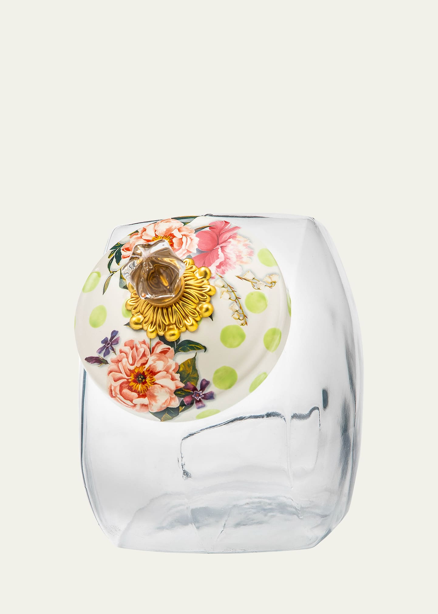 Mackenzie-childs Cookie Jar With Wildflowers Enamel Lid