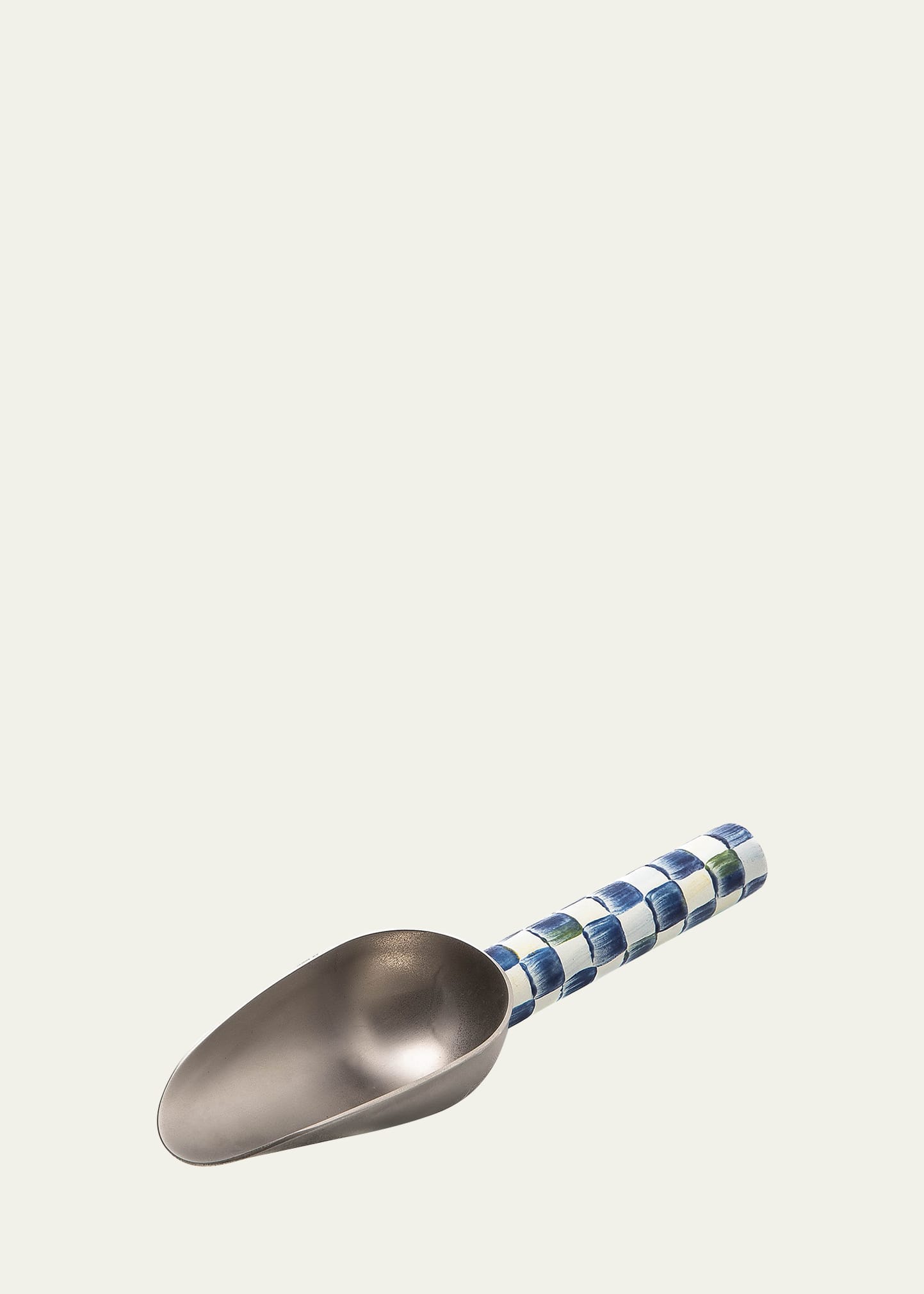 Mackenzie-childs Royal Check Enamel Scoop, Small In Blue