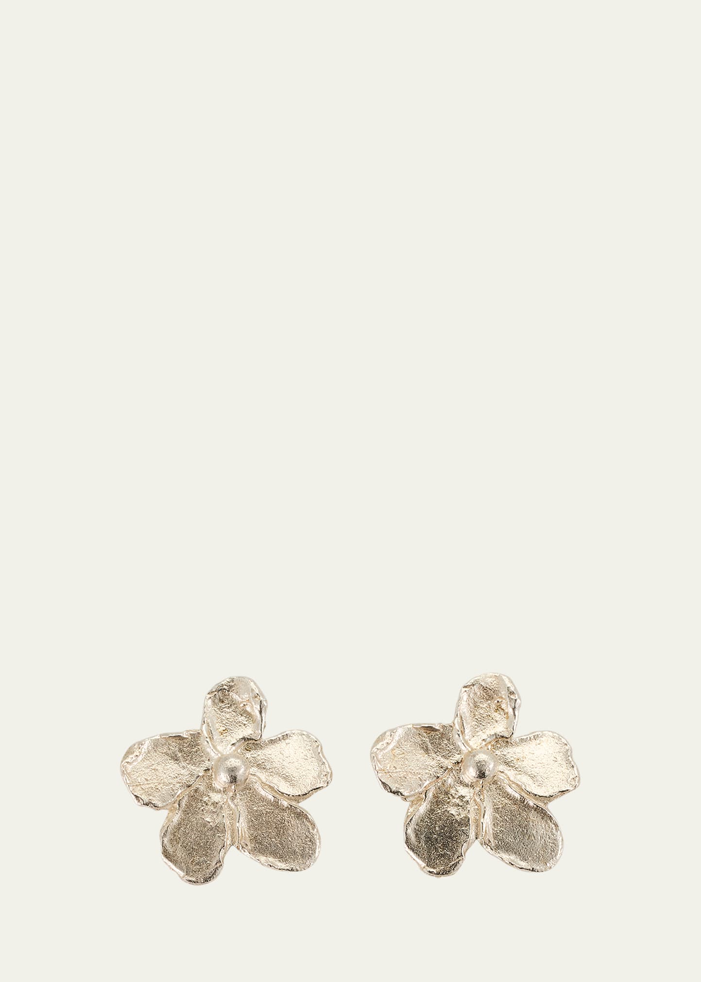 Elhanati Small Flower Stud Earrings In Sterling Silver