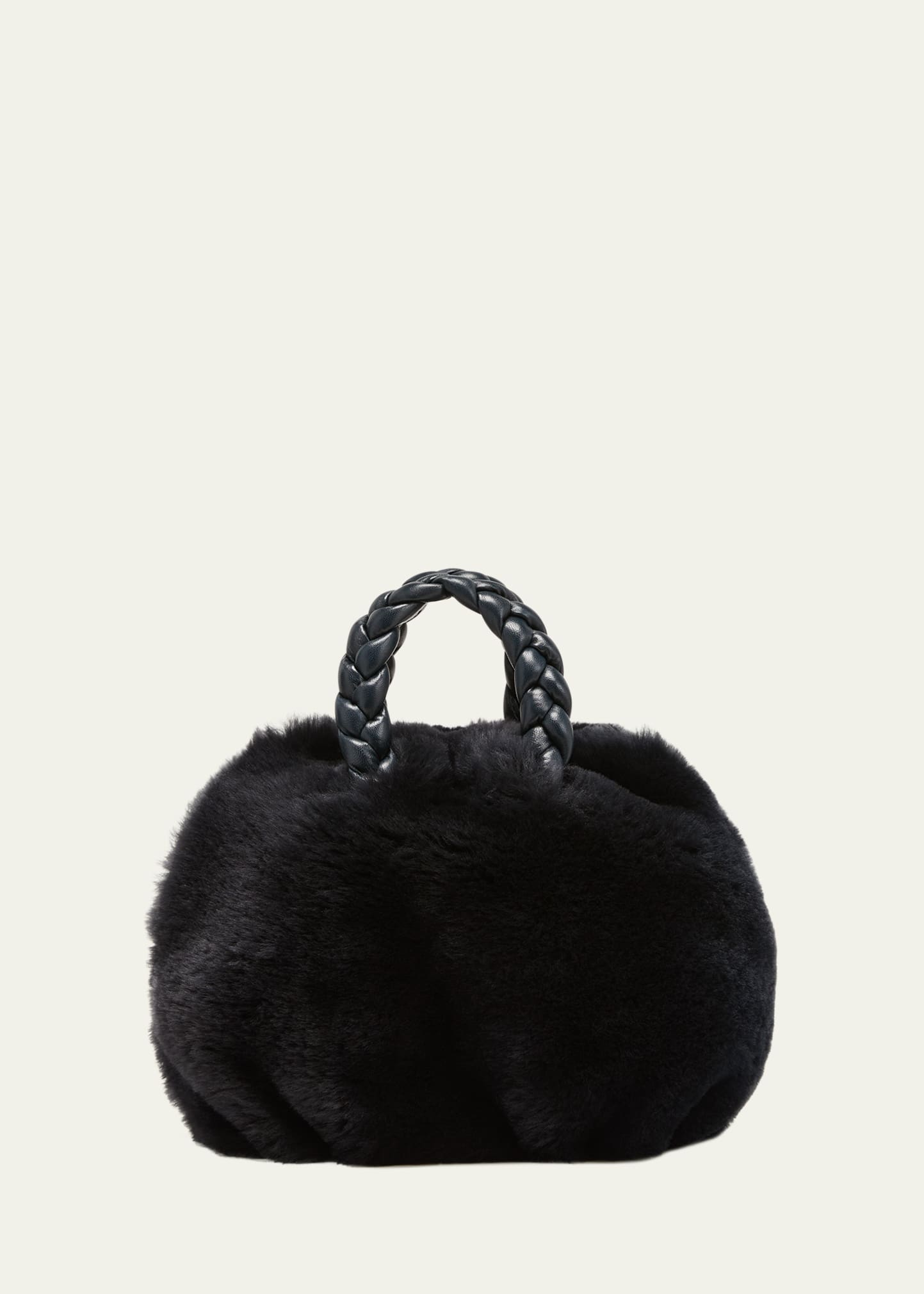 Hereu Bombon Shearling Top-Handle Bag