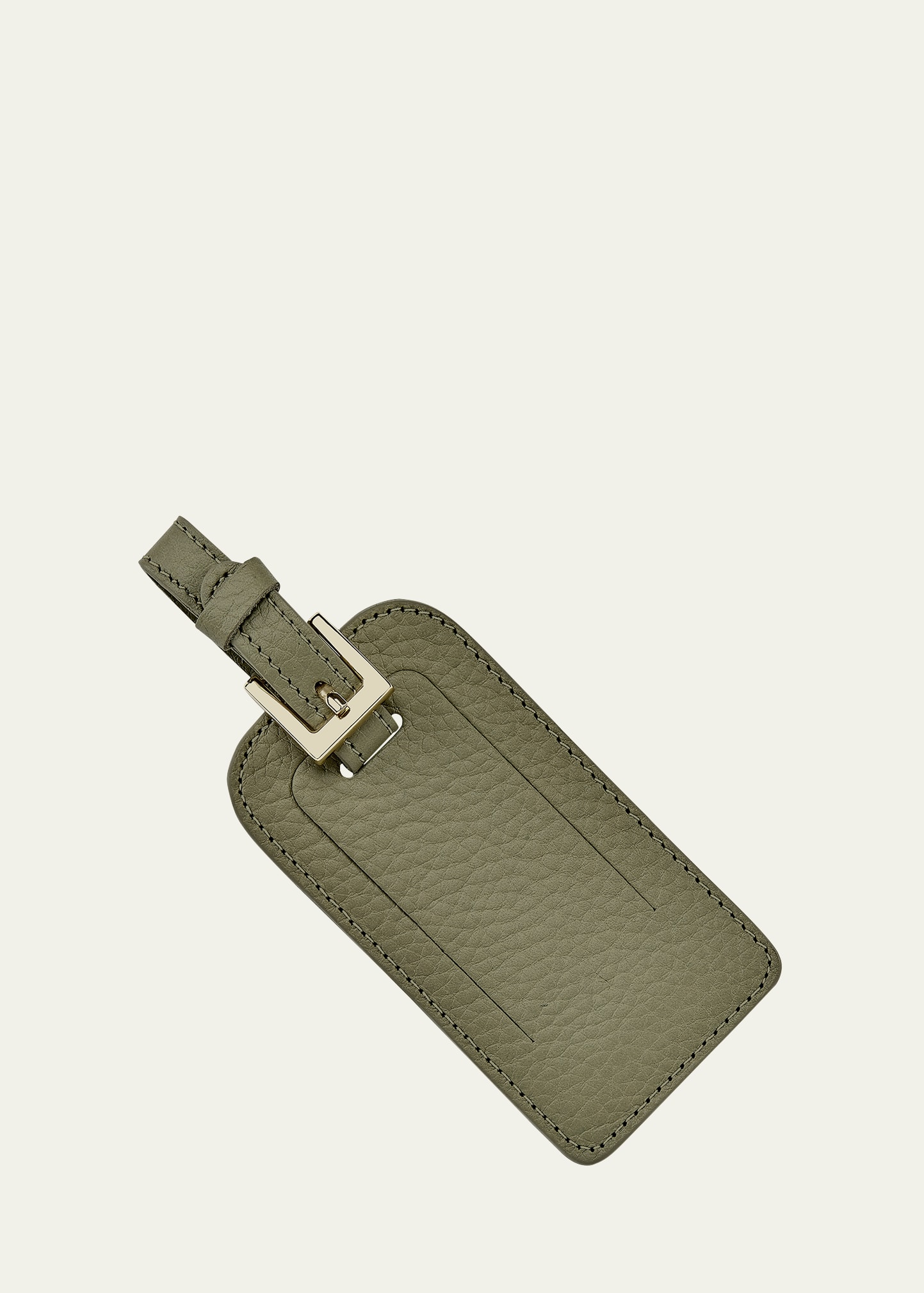 Bergdorf Goodman Leather Luggage Tag In Sage